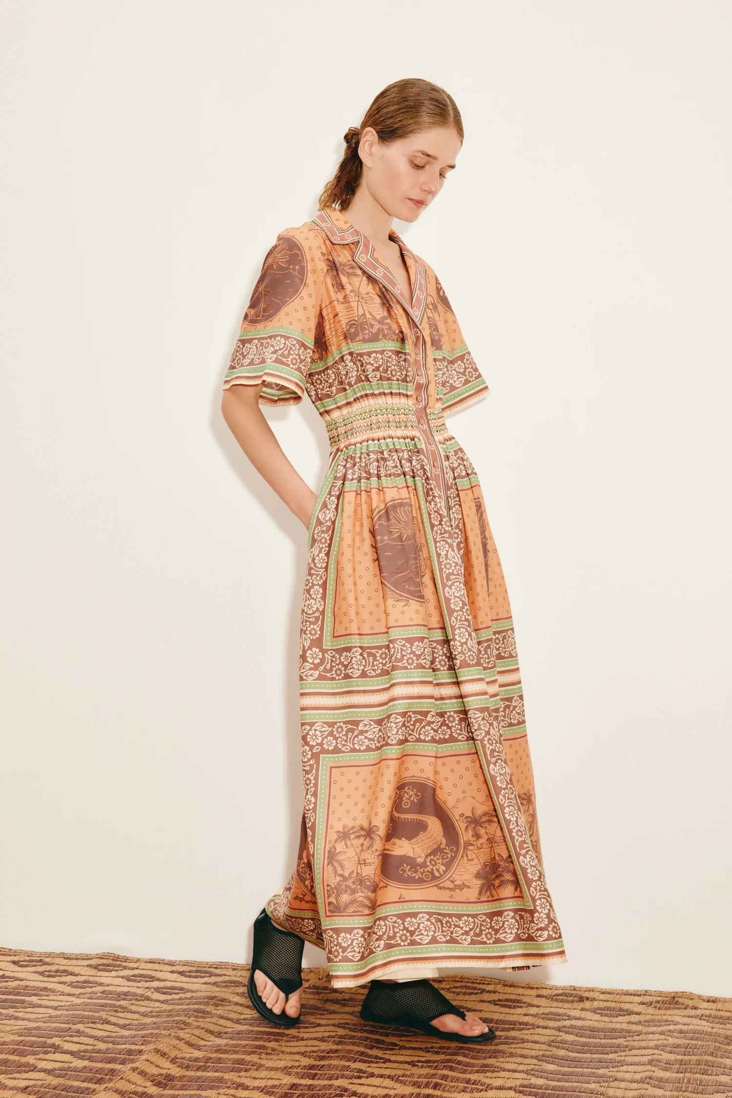 Alberta Smocked Shirt Dress - Image 5