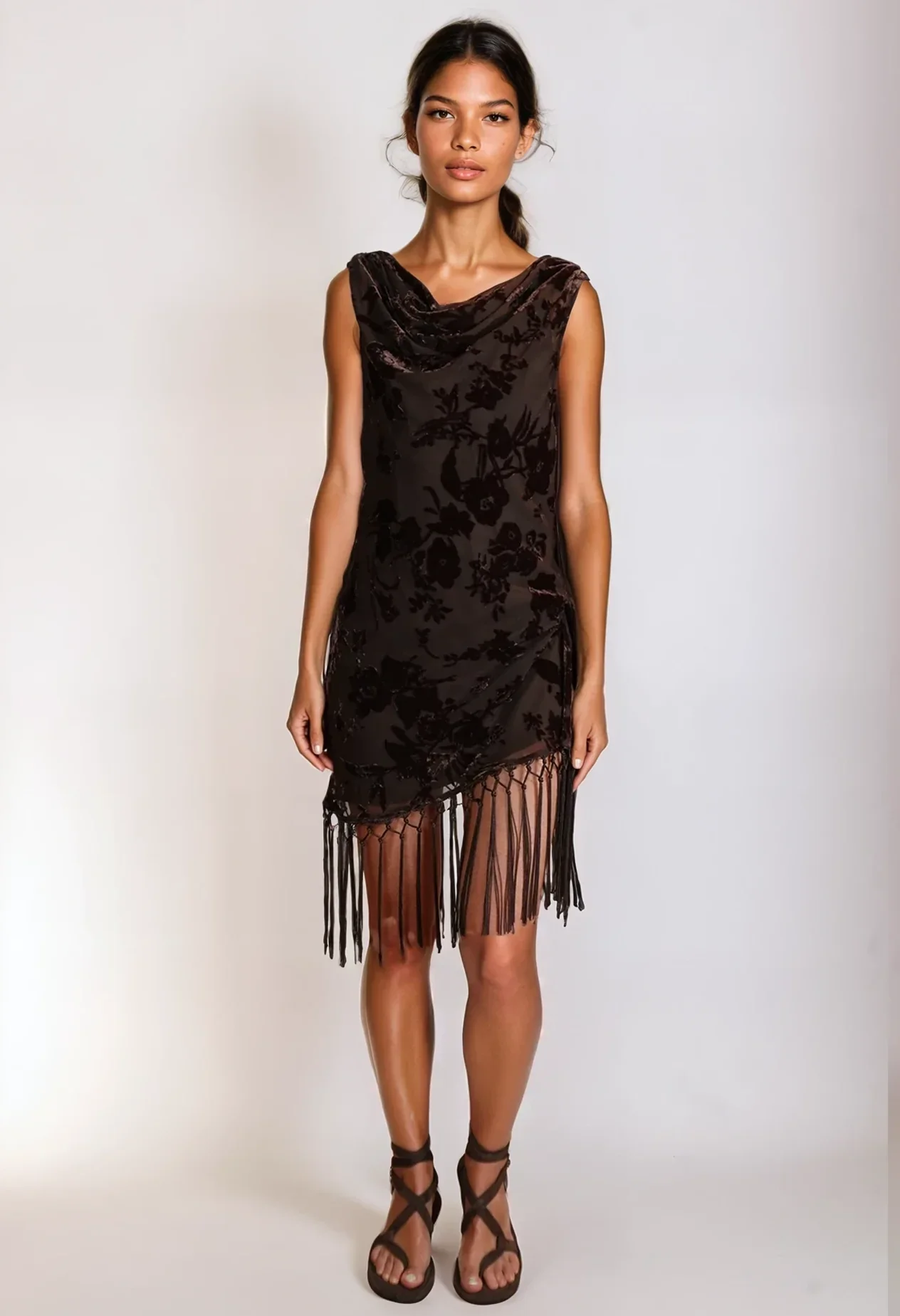 Astley Cowl Mini Dress - Image 5