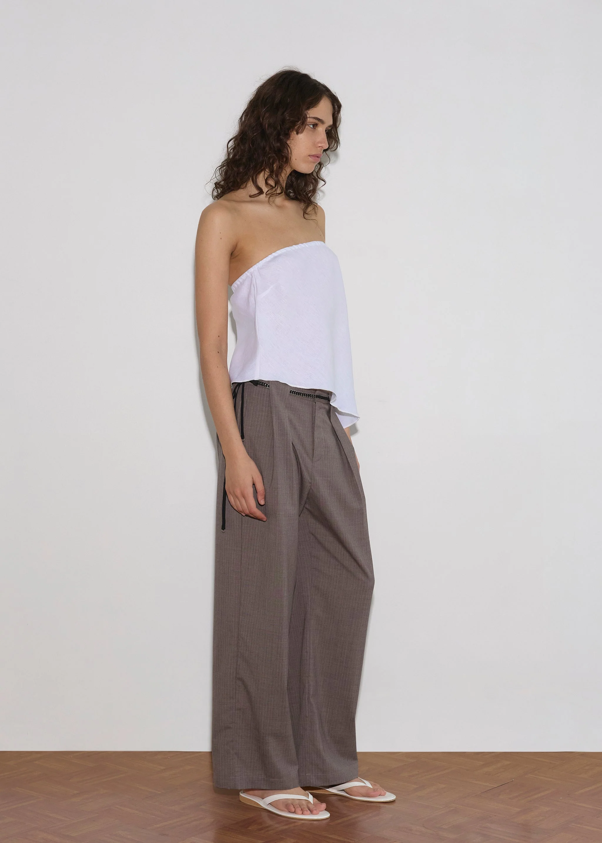 Belt Loop Pant - Grey Pink Stripe - Image 4