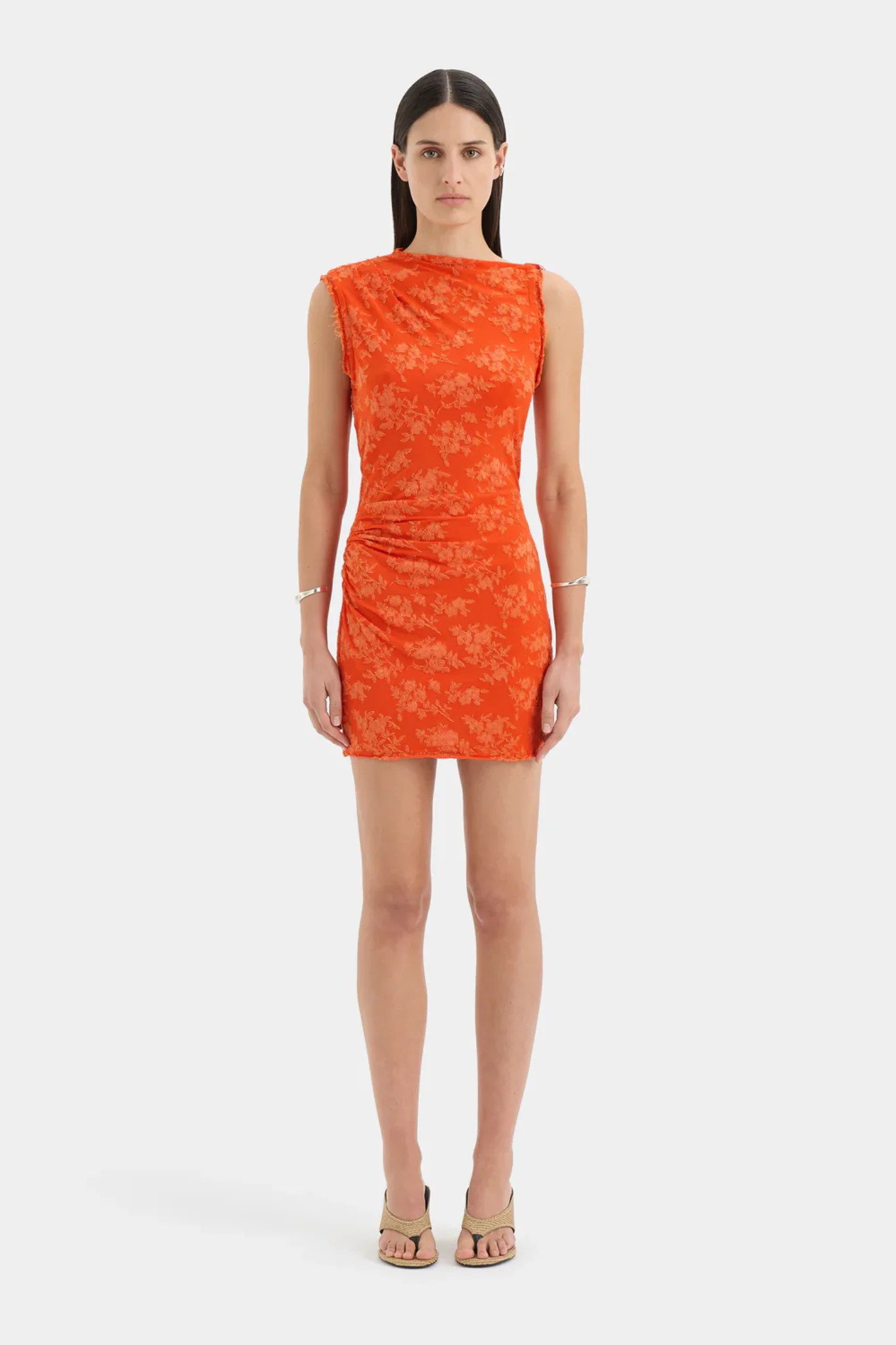 Blanca Mini Dress - Palmera Tangerine - Image 2