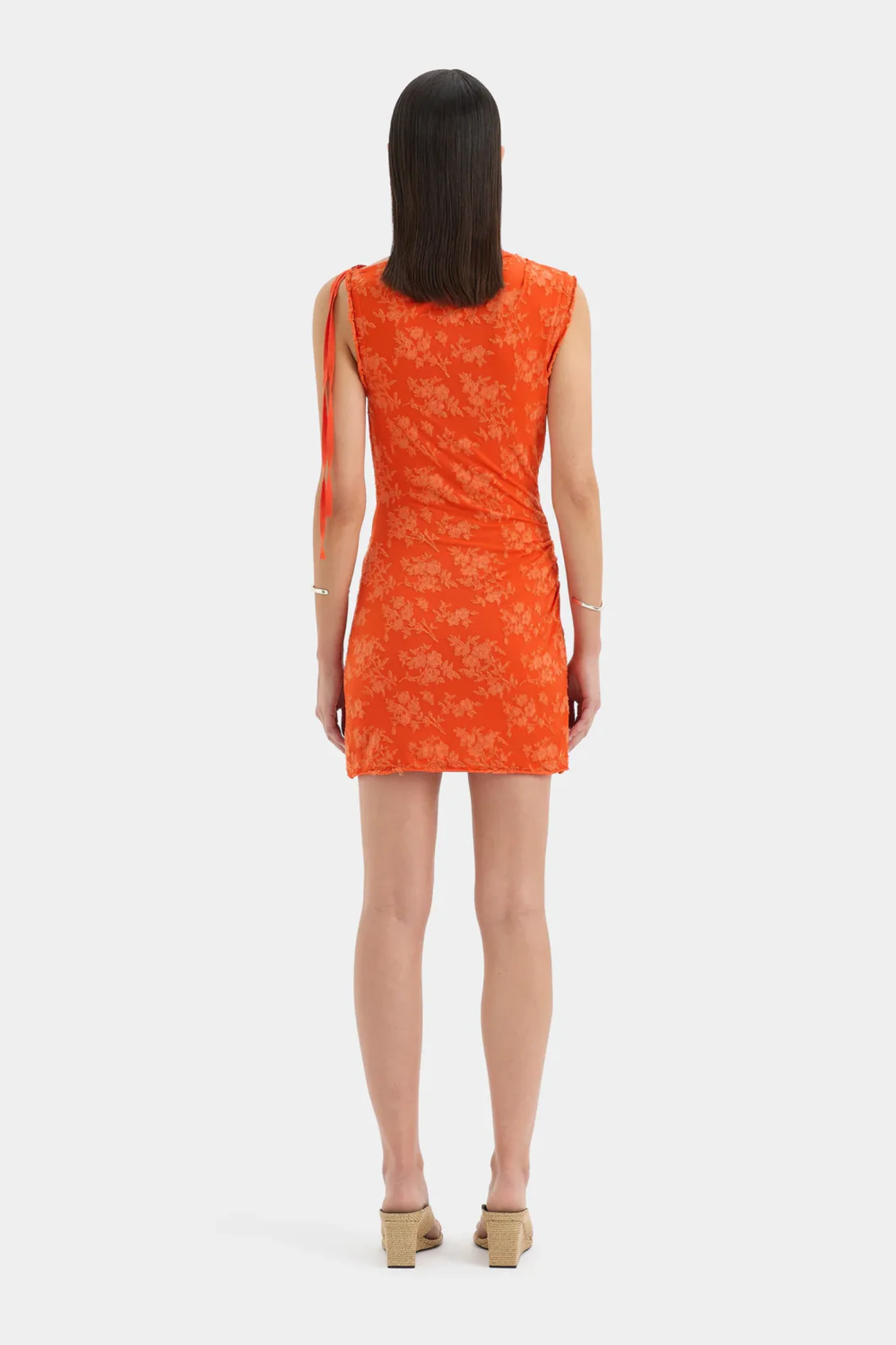 Blanca Mini Dress - Palmera Tangerine - Image 4