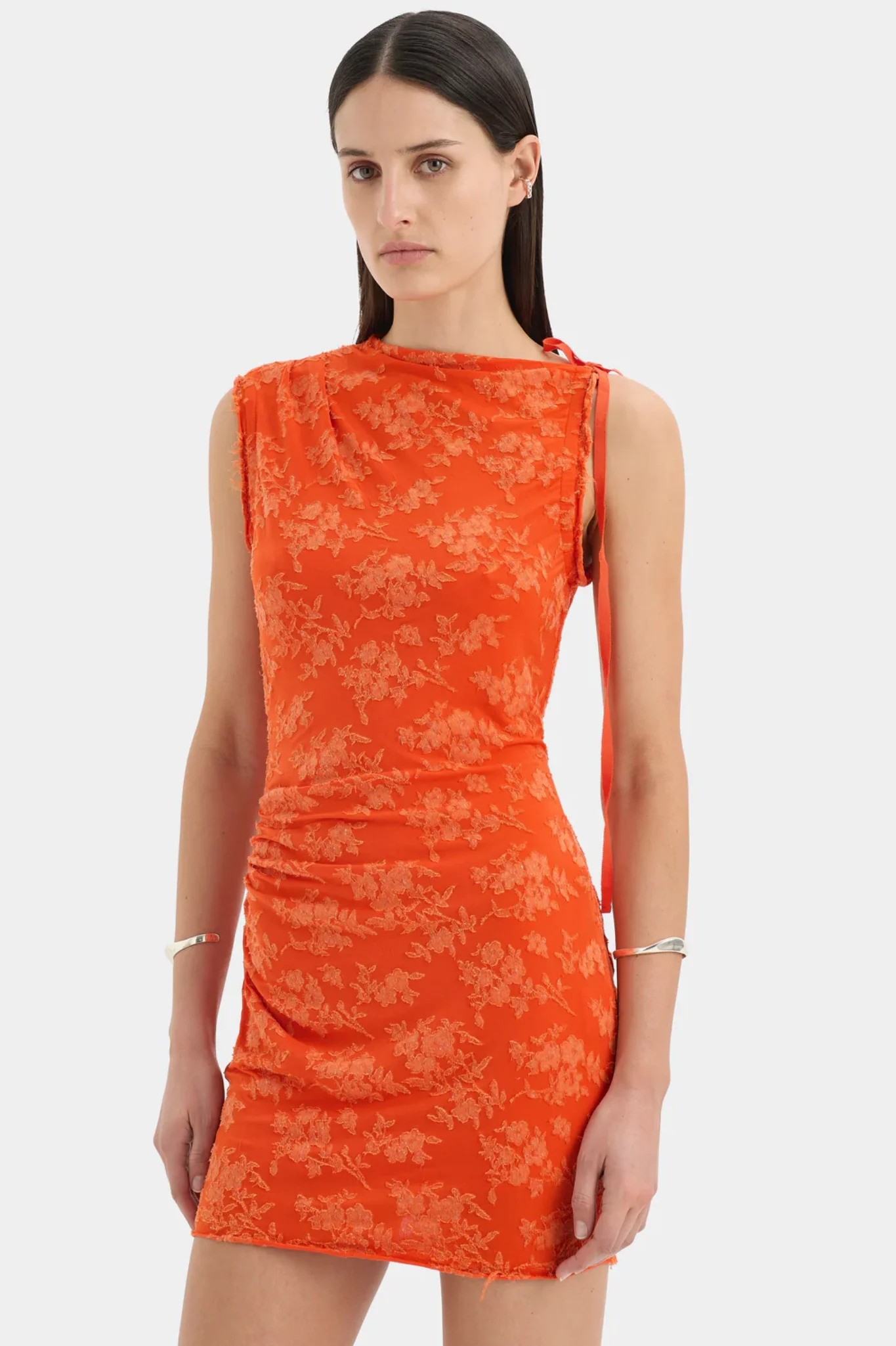 Blanca Mini Dress - Palmera Tangerine - Image 8