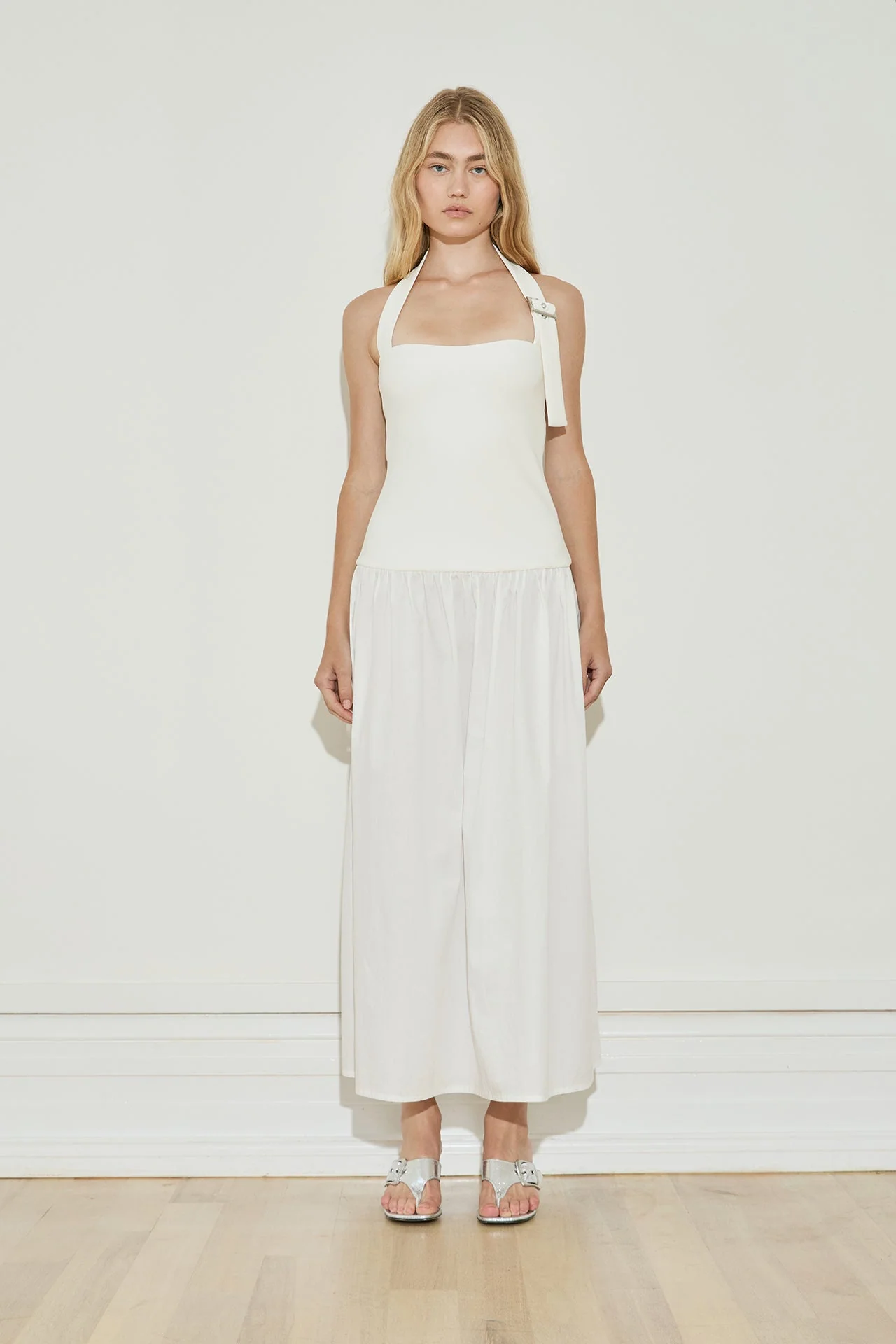 Buckle Dress - Optic White - Image 2