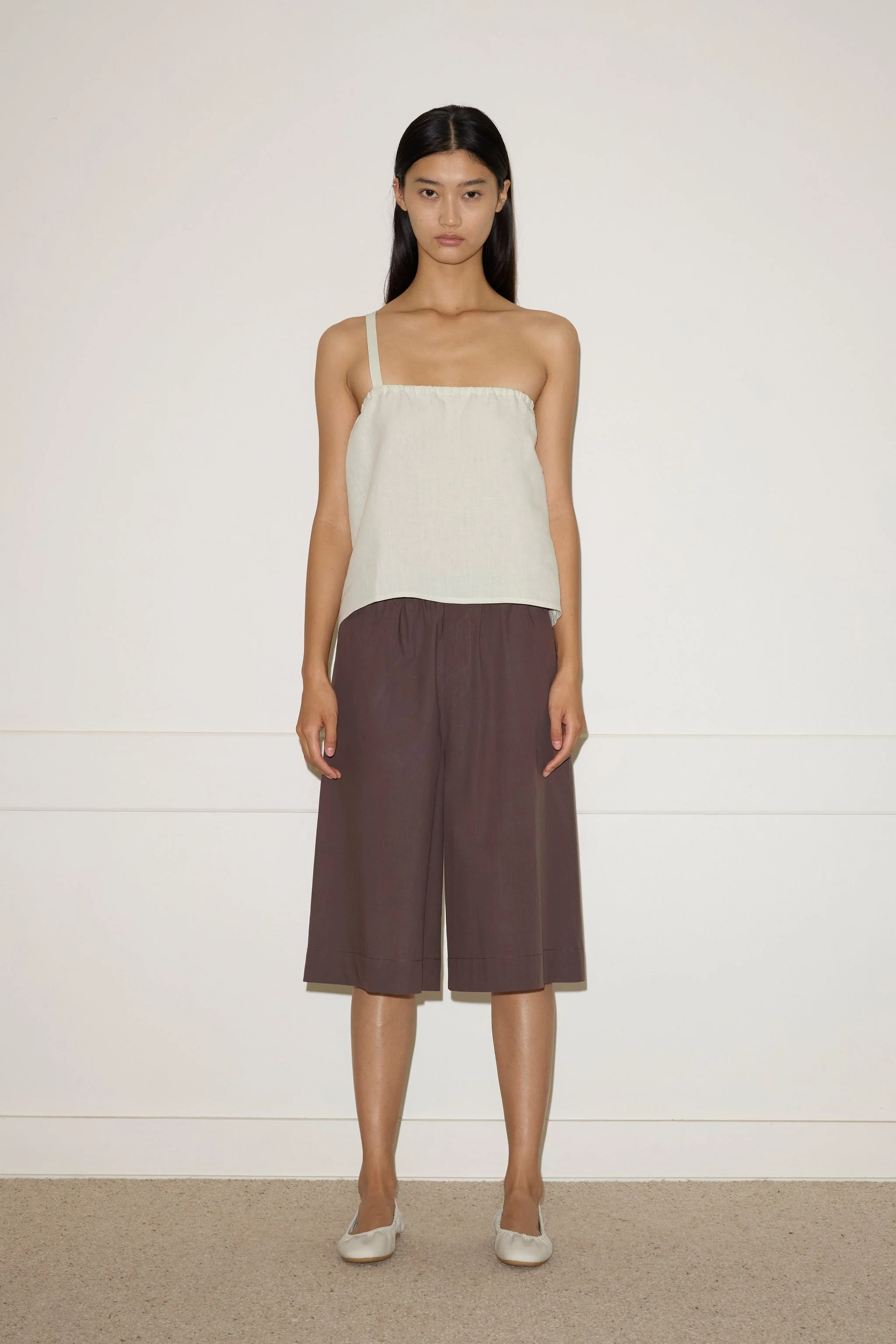Button Strap Top - Pastel Pistachio