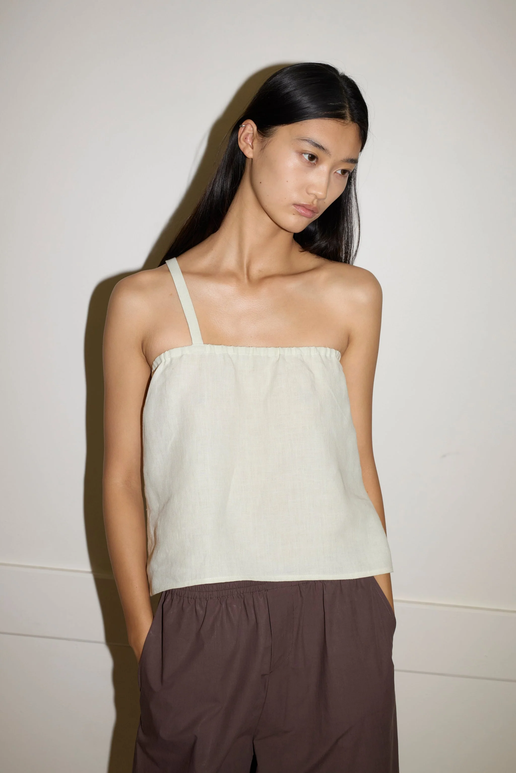 Button Strap Top - Pastel Pistachio - Image 2