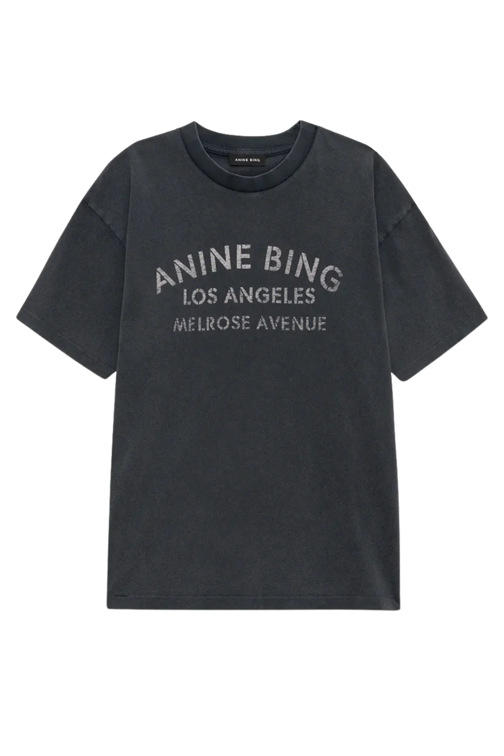 Cade Tee Melrose Stencil - Washed Black