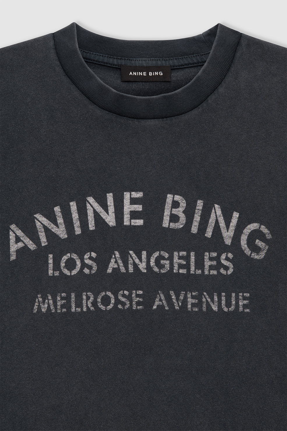 Cade Tee Melrose Stencil - Washed Black - Image 2