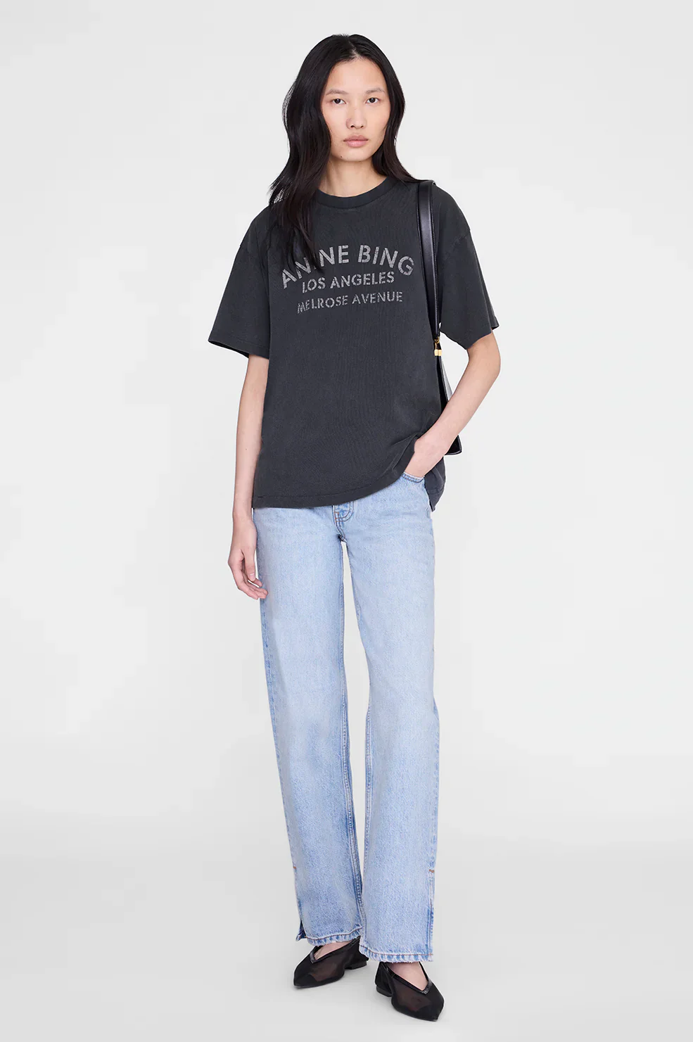 Cade Tee Melrose Stencil - Washed Black - Image 3