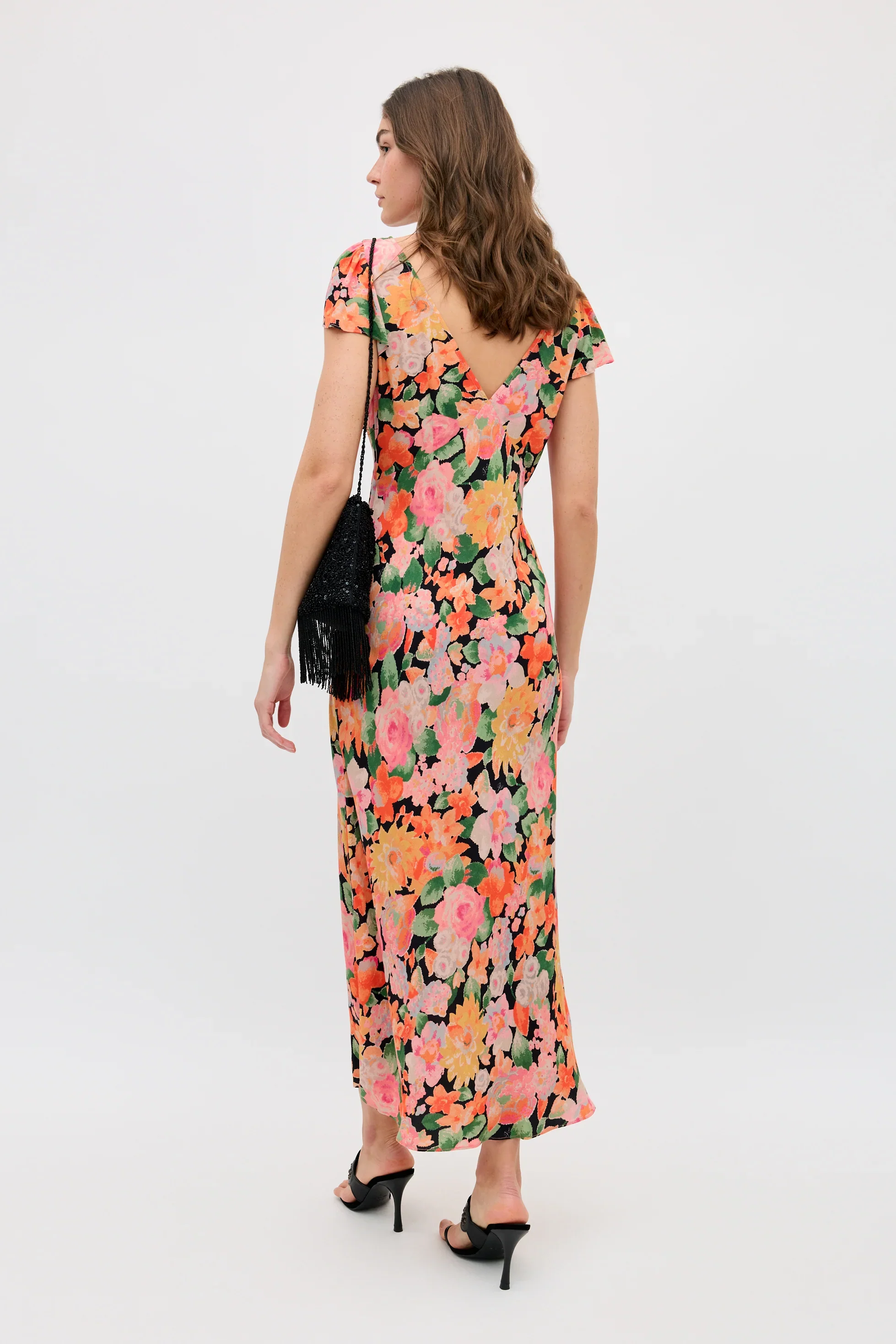 Cathy Midi Dress - Black Floral - Image 7