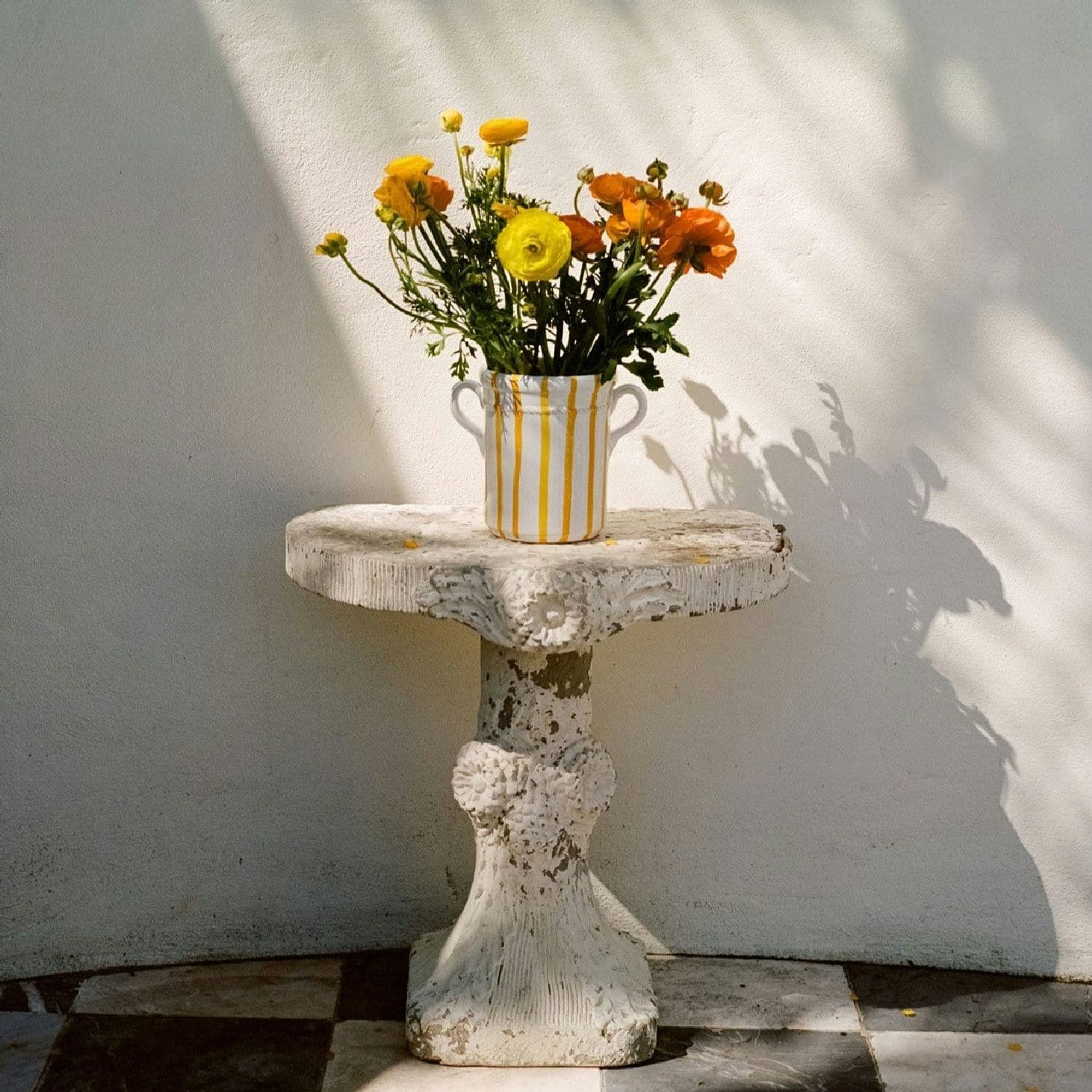 Lido Ceramic Wine Cooler - Yellow Stripe - Image 2