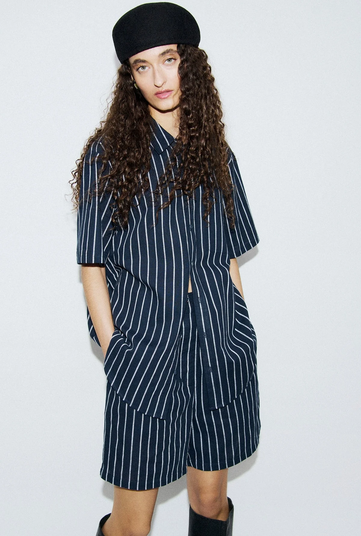 Cotton Boxer Short - Egret Stripe - Image 2