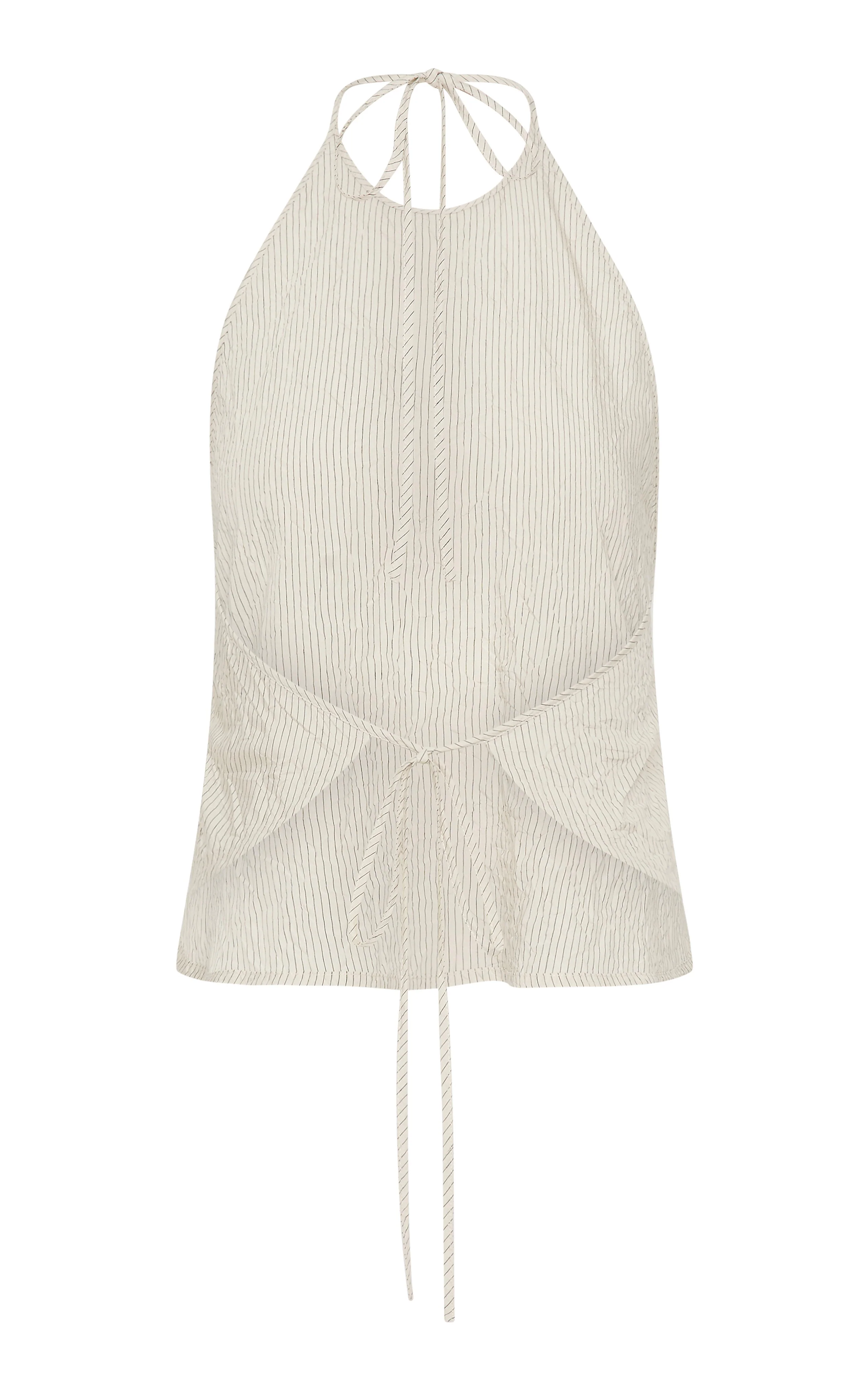 Crushed Halter Top - Petite Pinstripe - Image 6