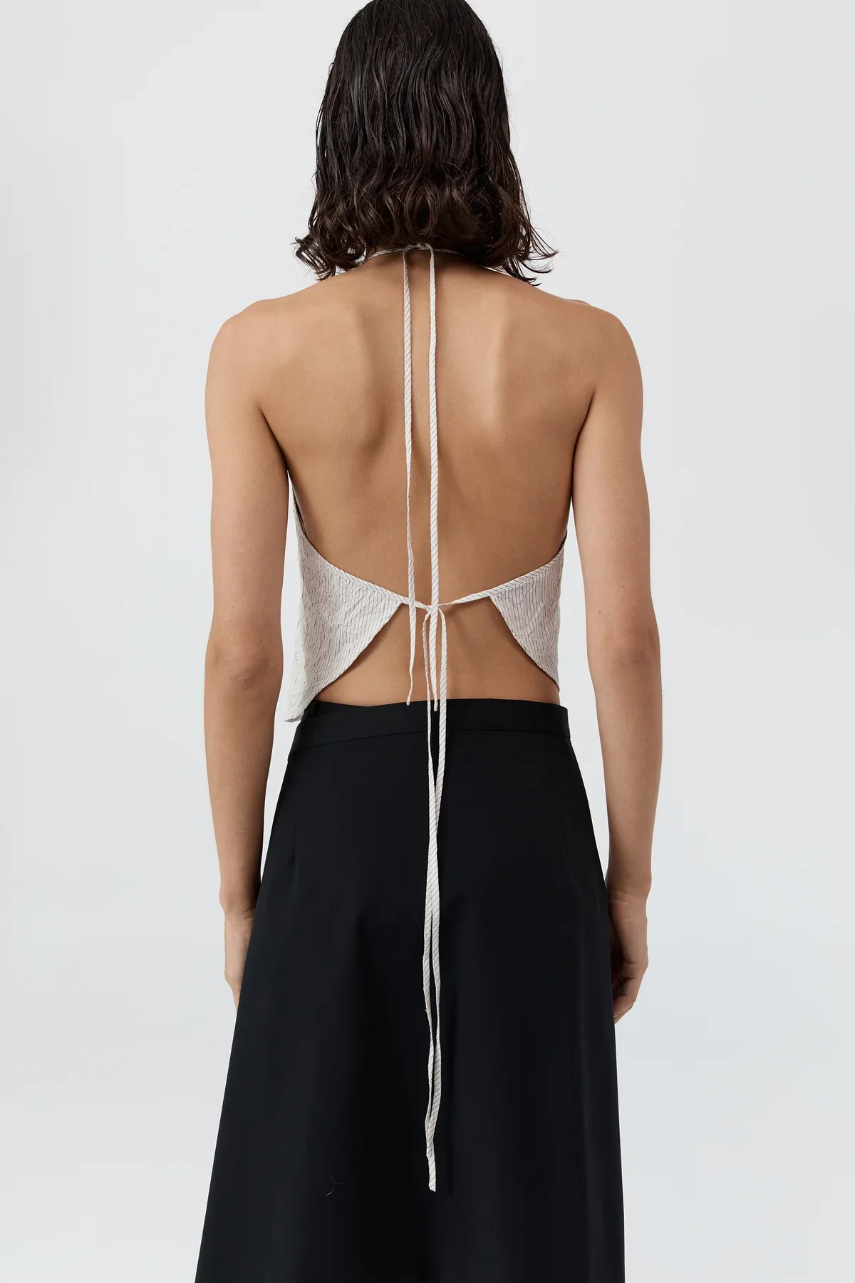 Crushed Halter Top - Petite Pinstripe - Image 8