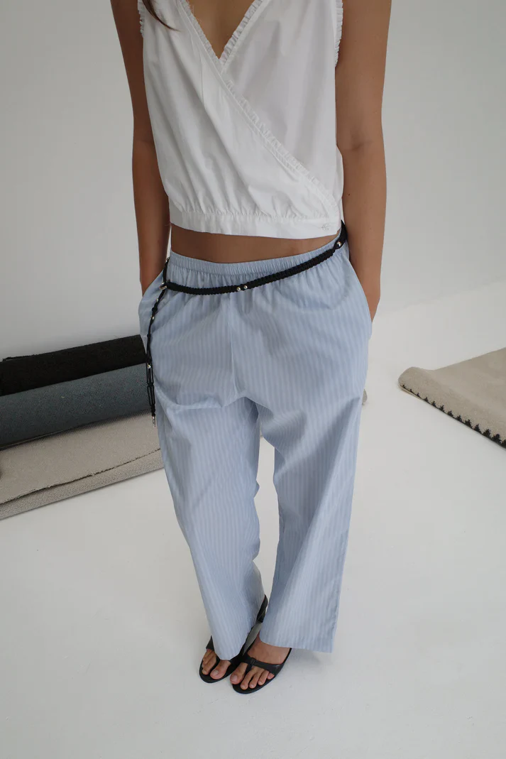 Ease Trouser - Lake Blue Stripe - Image 3