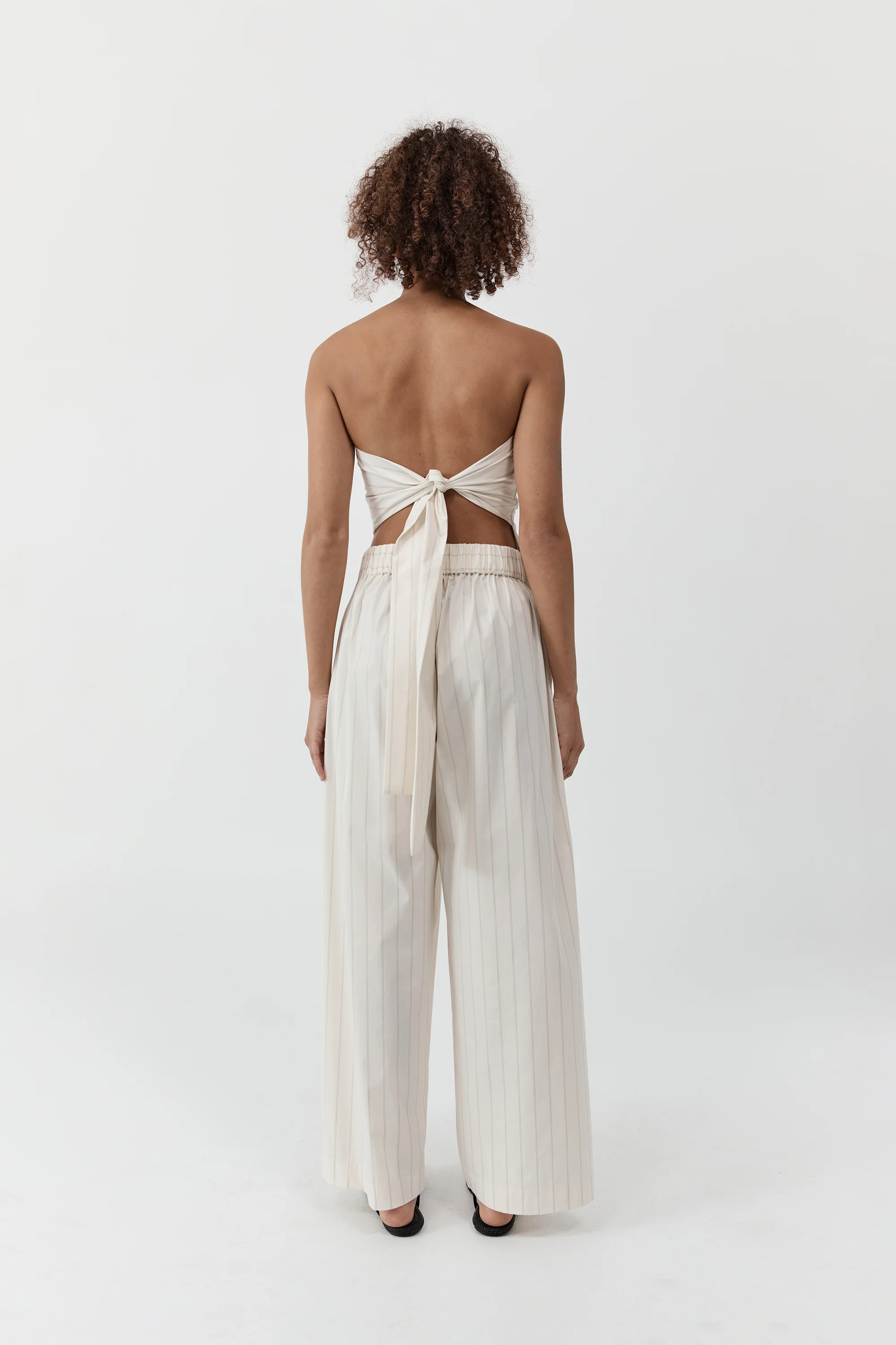 Everyday Relaxed Pants - Ecru Stripe - Image 5