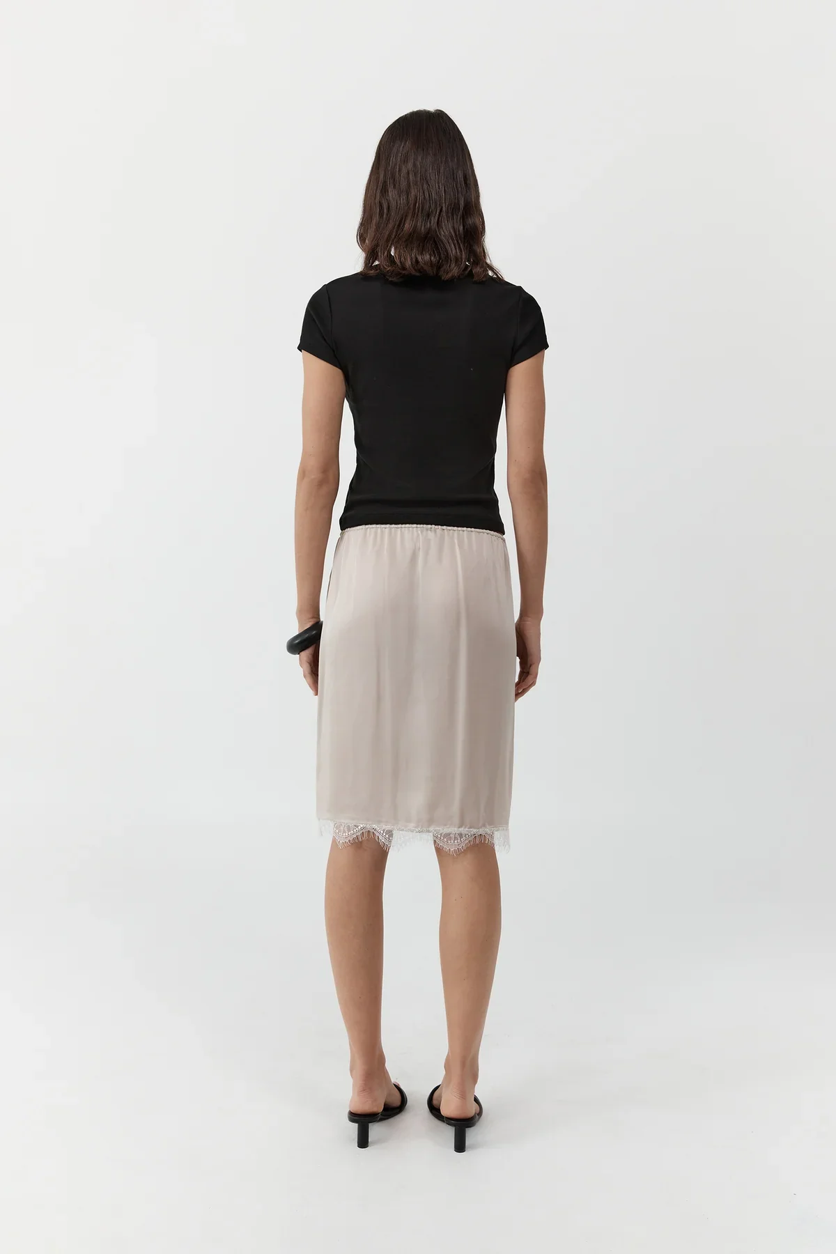 Fine Lace Skirt - Stone - Image 6