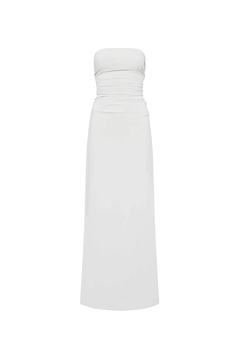 Strapless Tie Back Dress - Silver