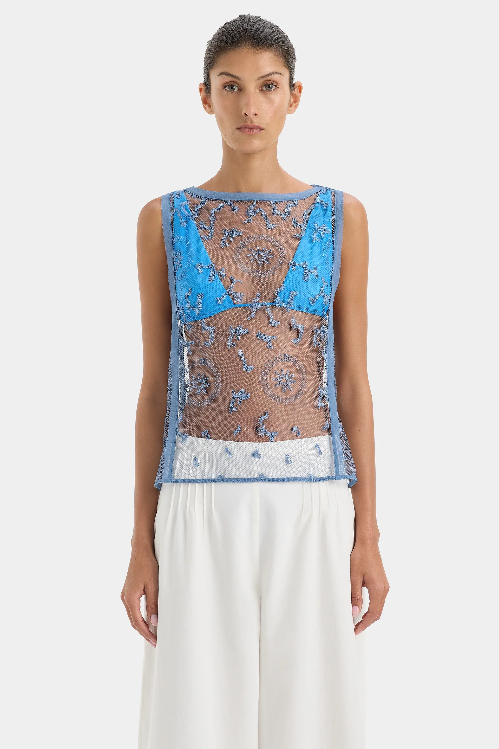 Kylie Halter Triangle Top - Electric Blue - Image 6