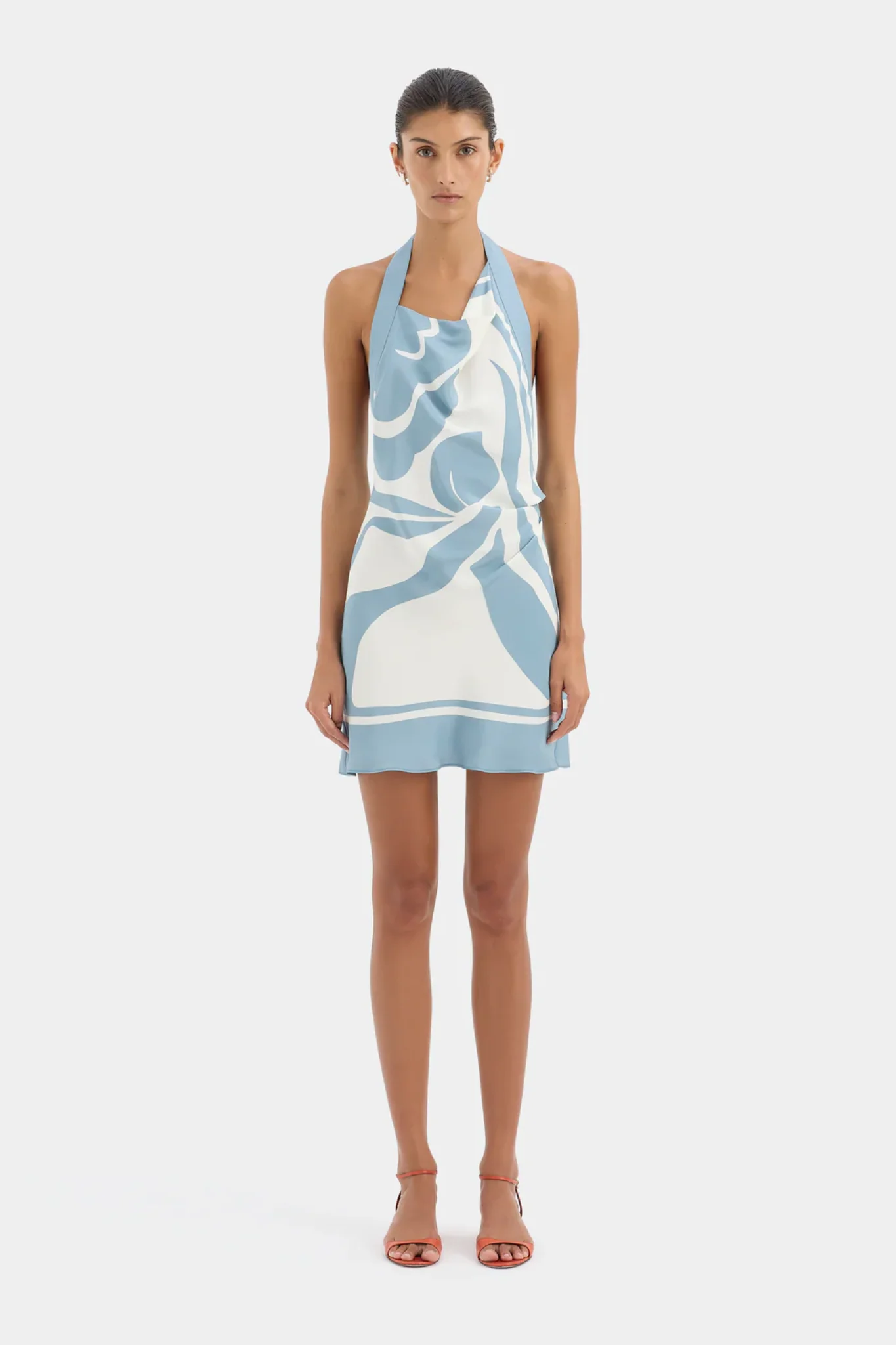 Lilou Halter Mini Dress - Liora Blue - Image 2