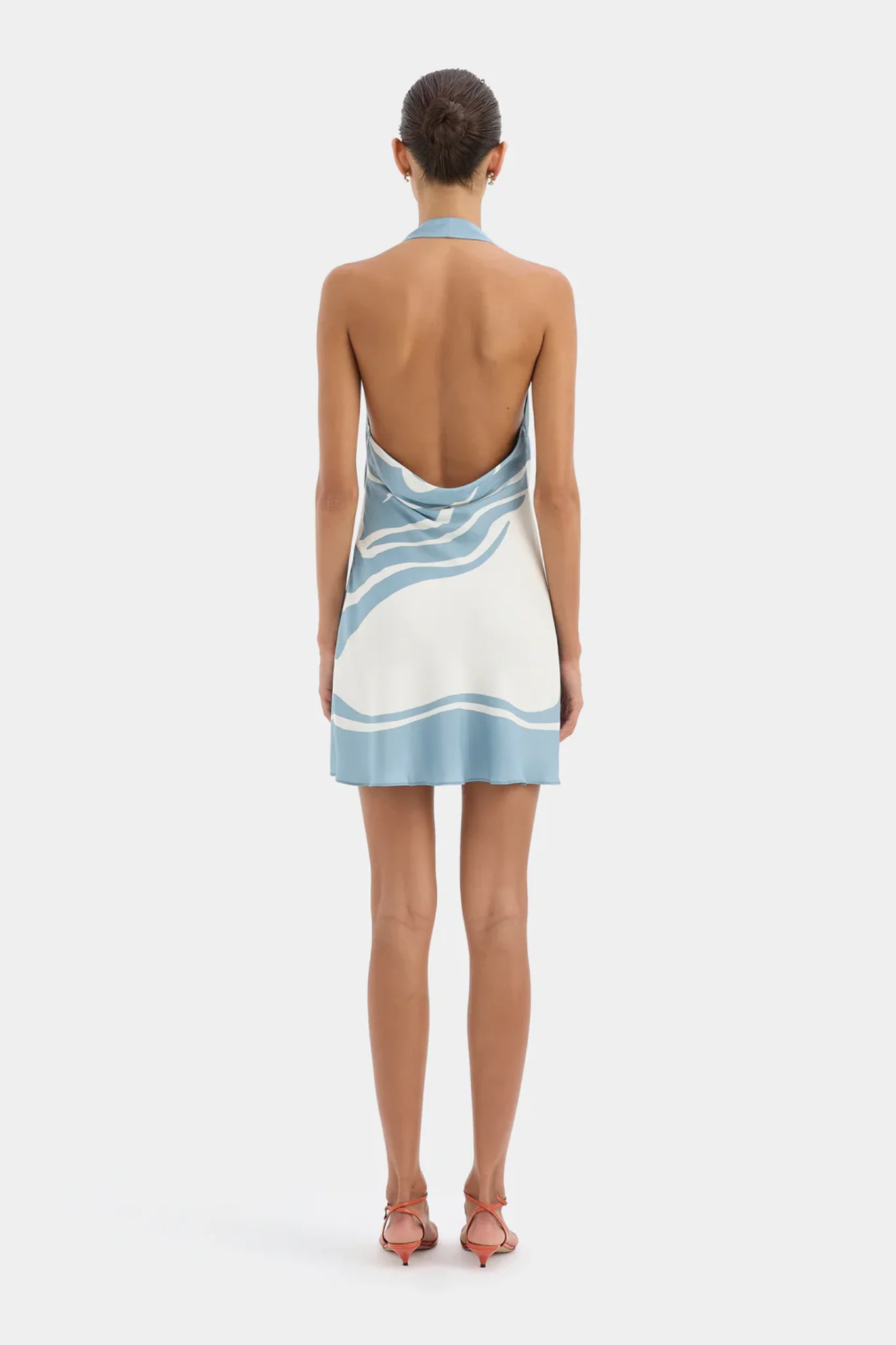 Lilou Halter Mini Dress - Liora Blue - Image 3