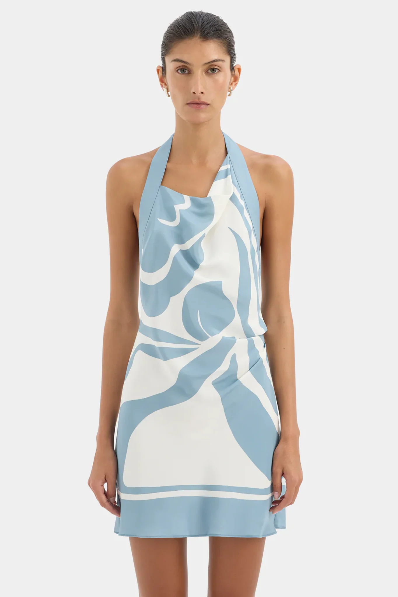 Lilou Halter Mini Dress - Liora Blue - Image 4