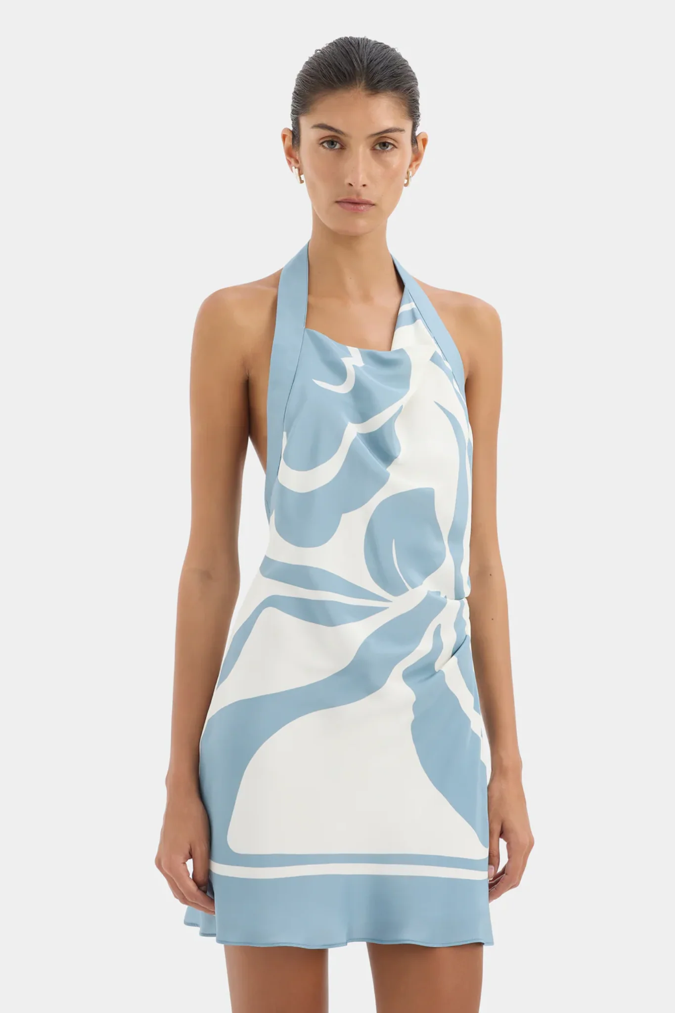 Lilou Halter Mini Dress - Liora Blue - Image 5