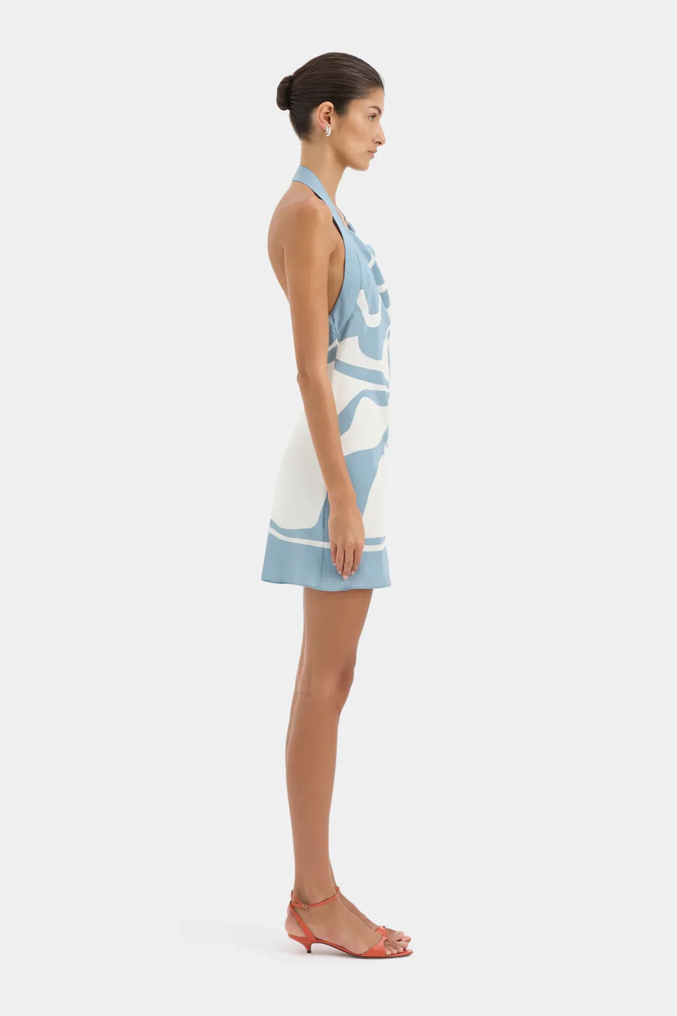 Lilou Halter Mini Dress - Liora Blue - Image 6
