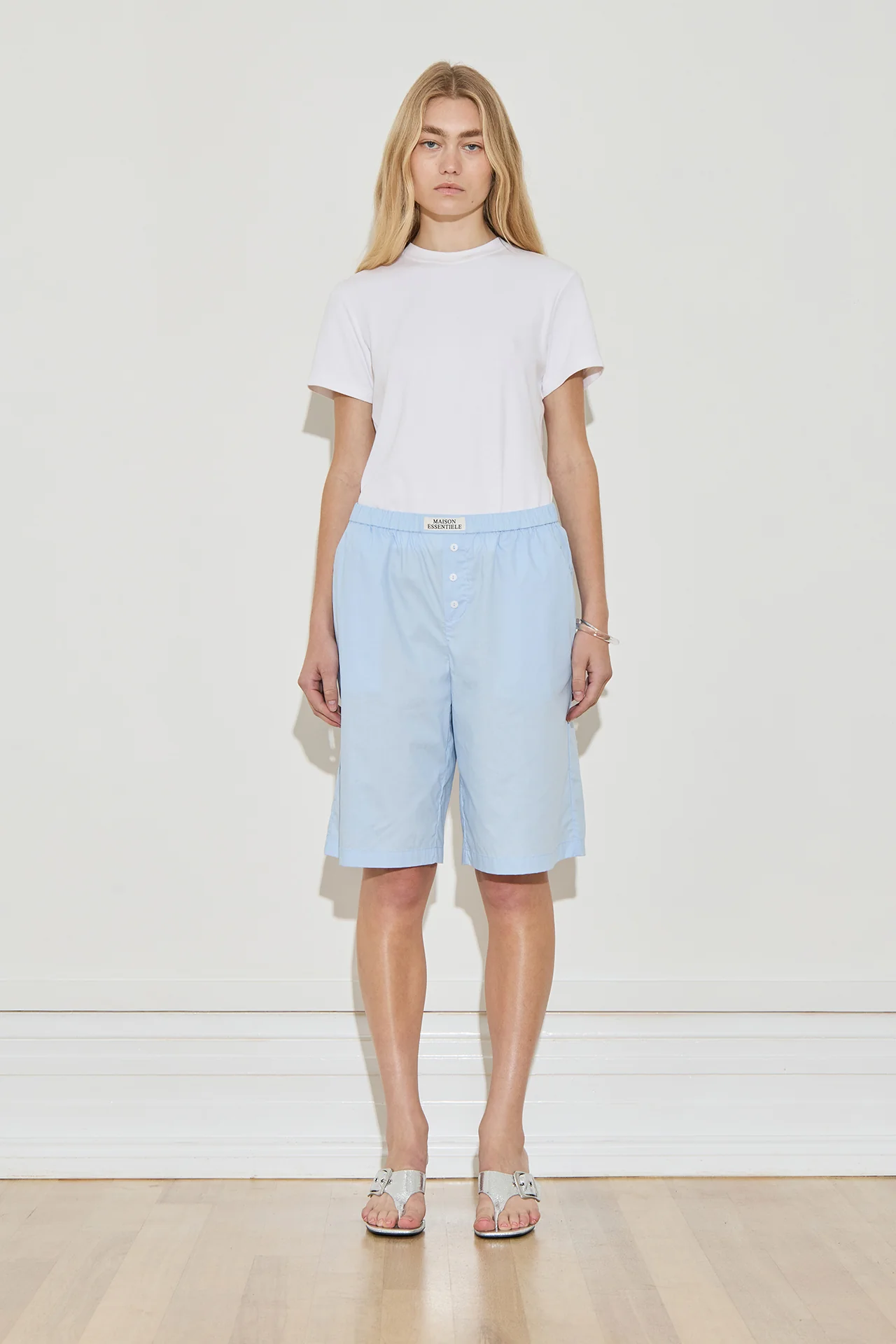 Longline Cotton Short - Powder Blue