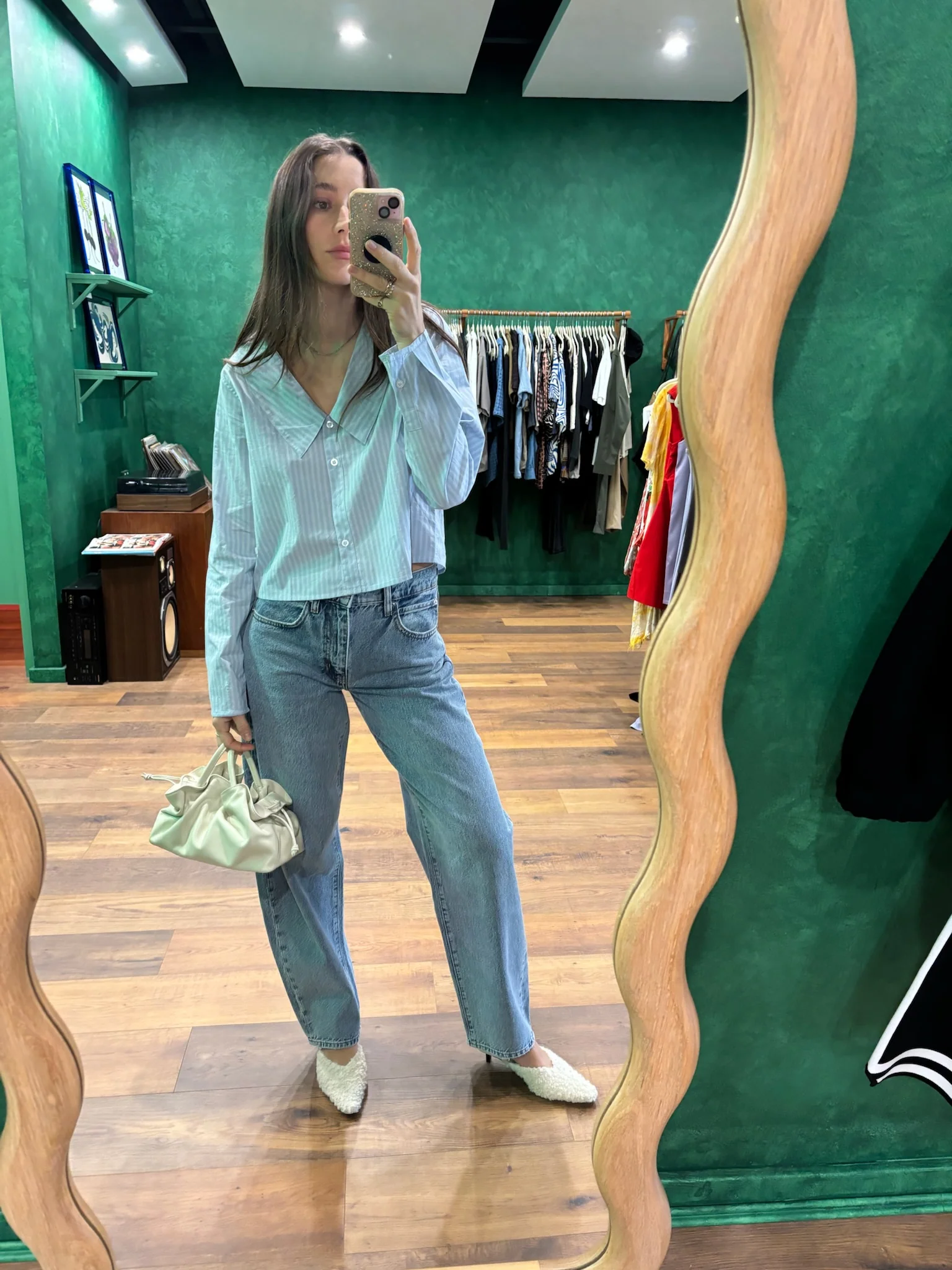 Low Slung Barrel Jeans - Dollhouse - Image 2
