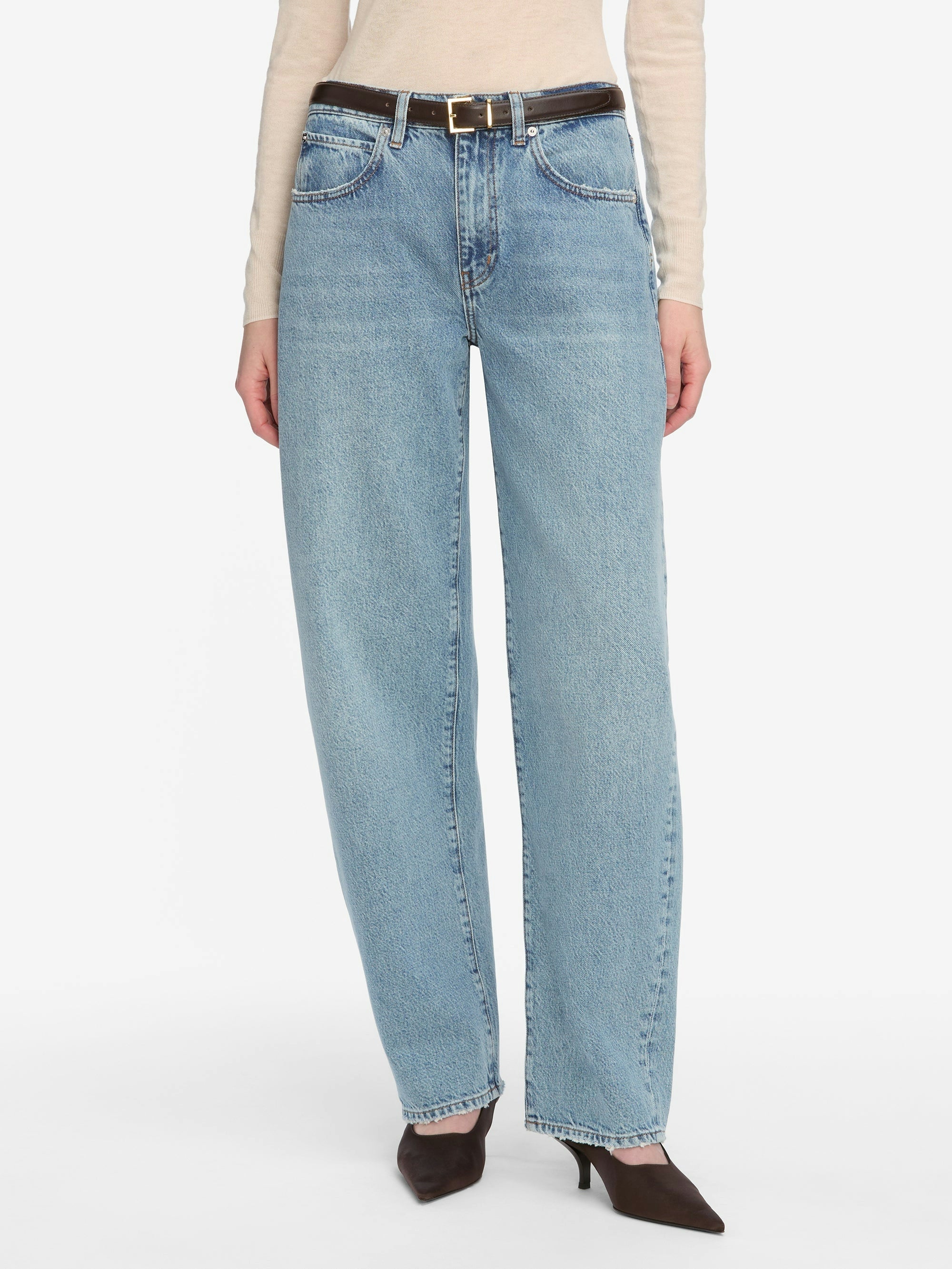 Low Slung Barrel Jeans - Dollhouse - Image 4