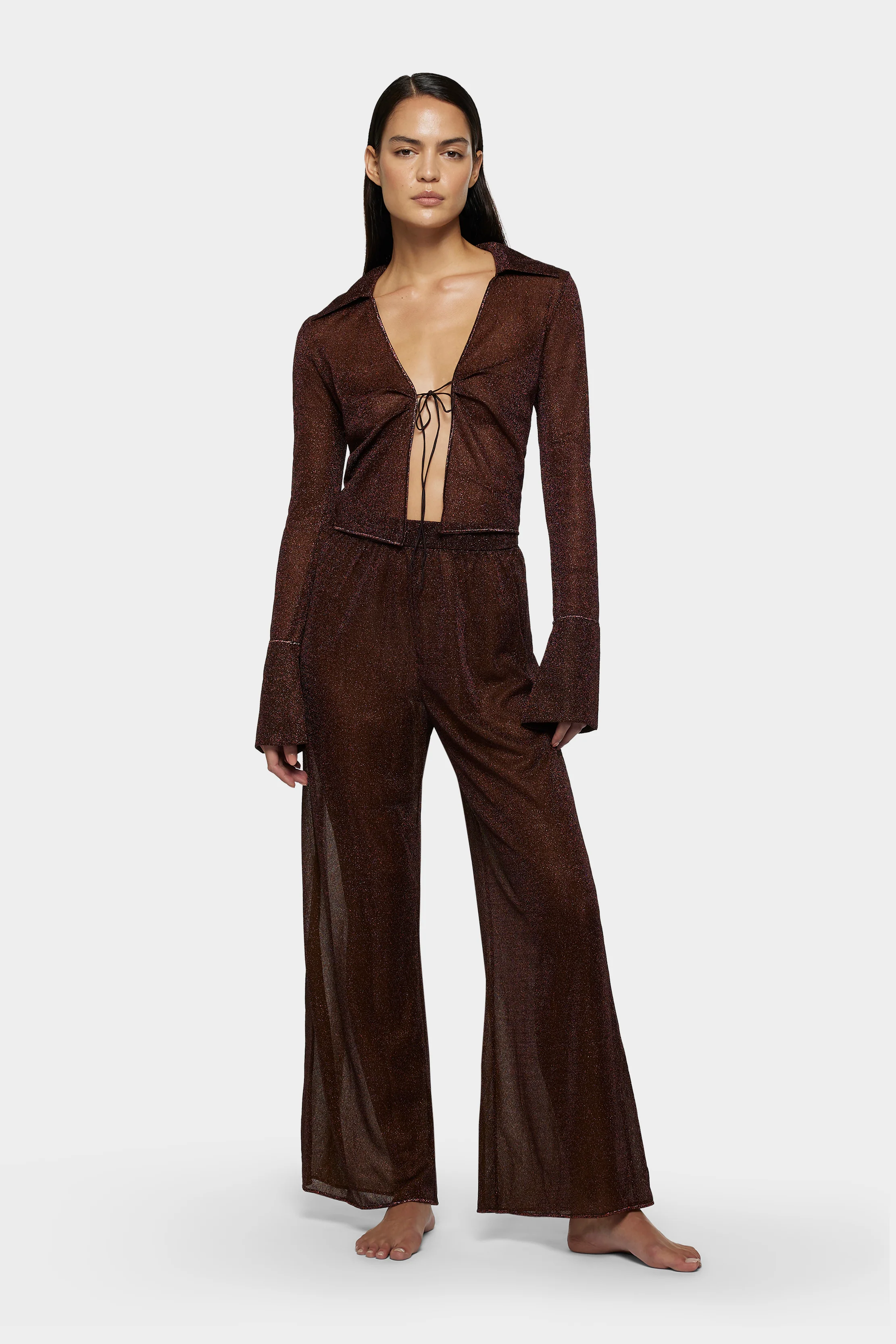 Lumiere Slim Shirt - Chocolate - Image 2