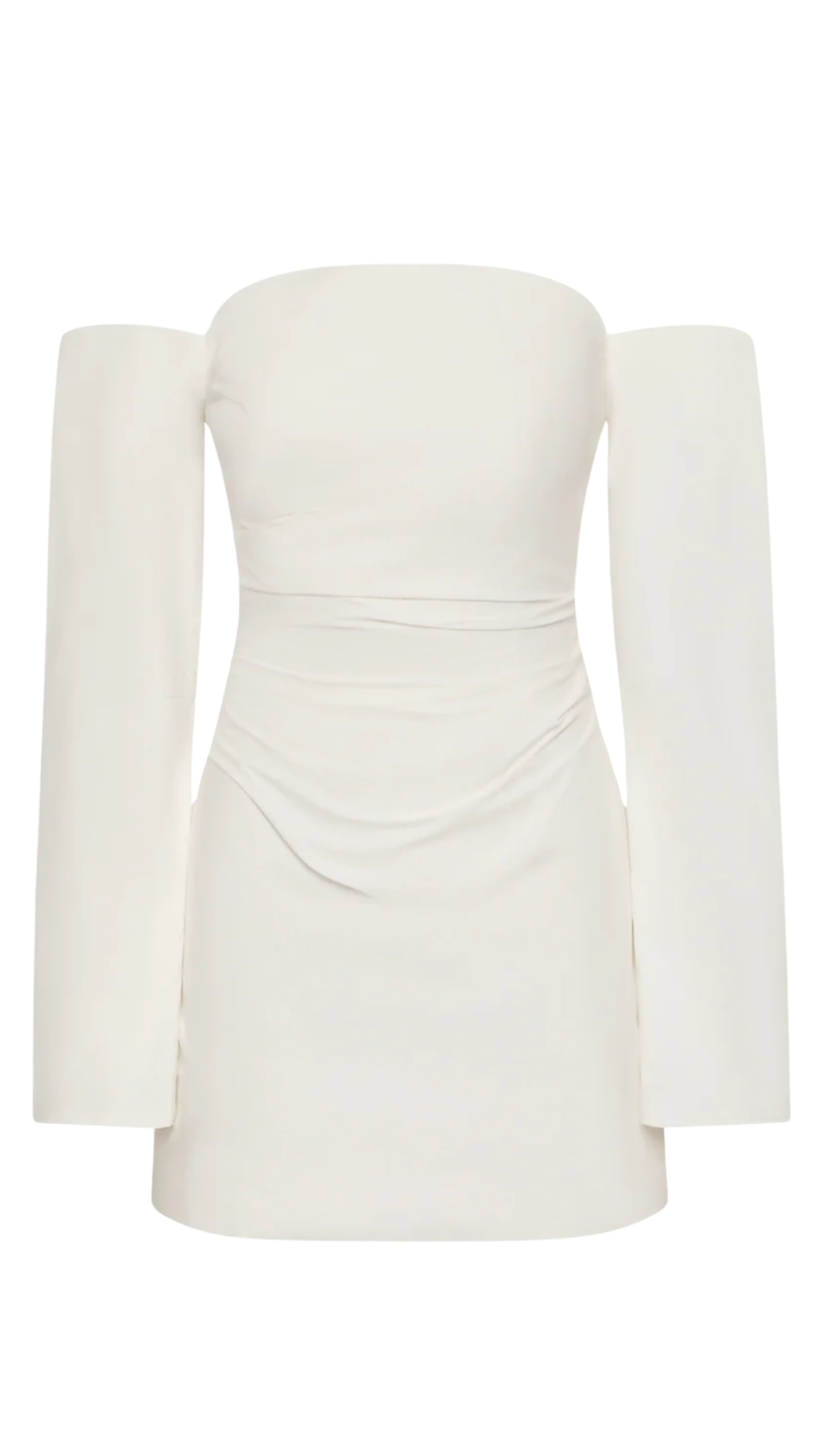 Martina Sleeved Mini Dress - Ivory