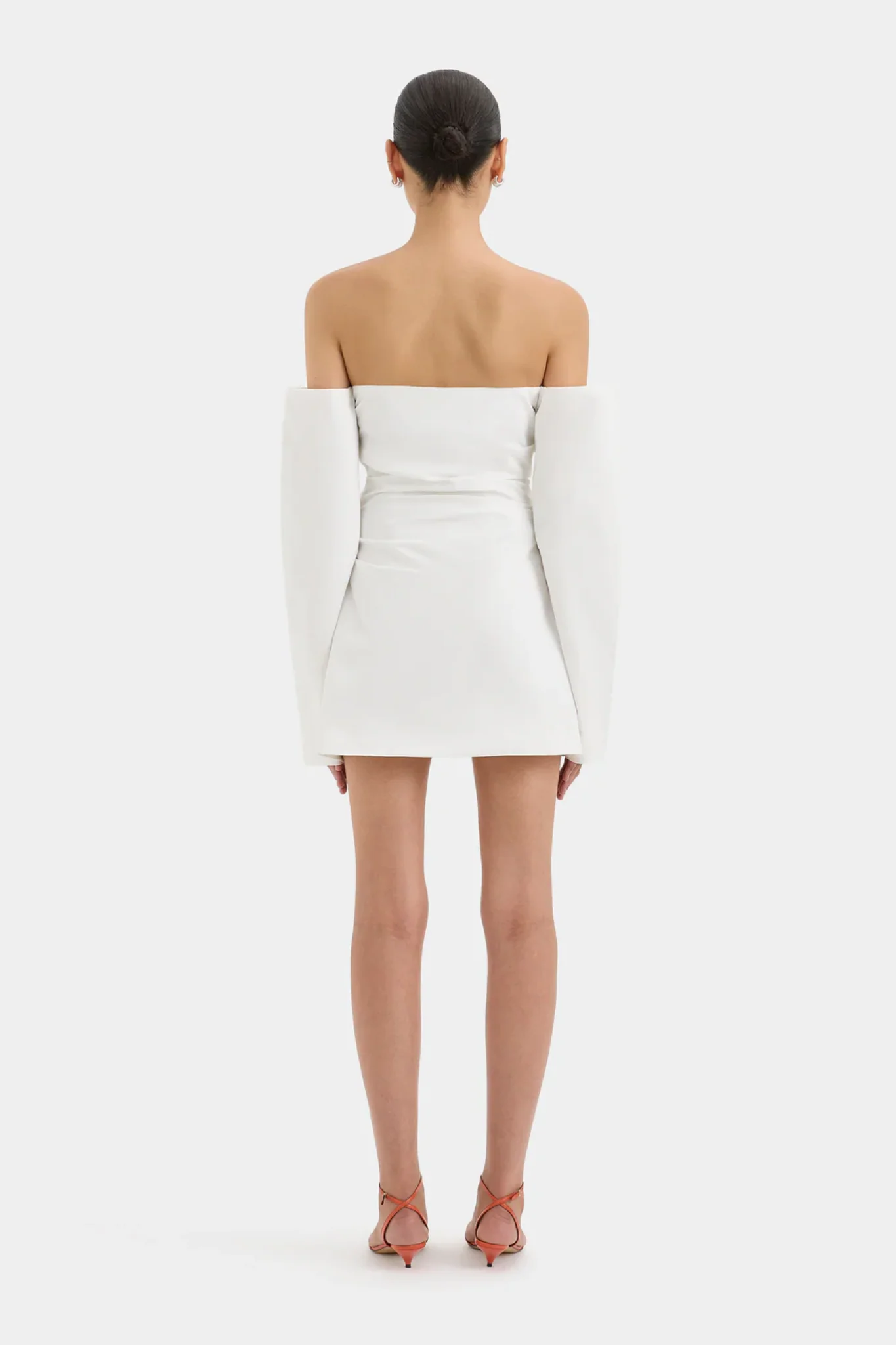 Martina Sleeved Mini Dress - Ivory - Image 5