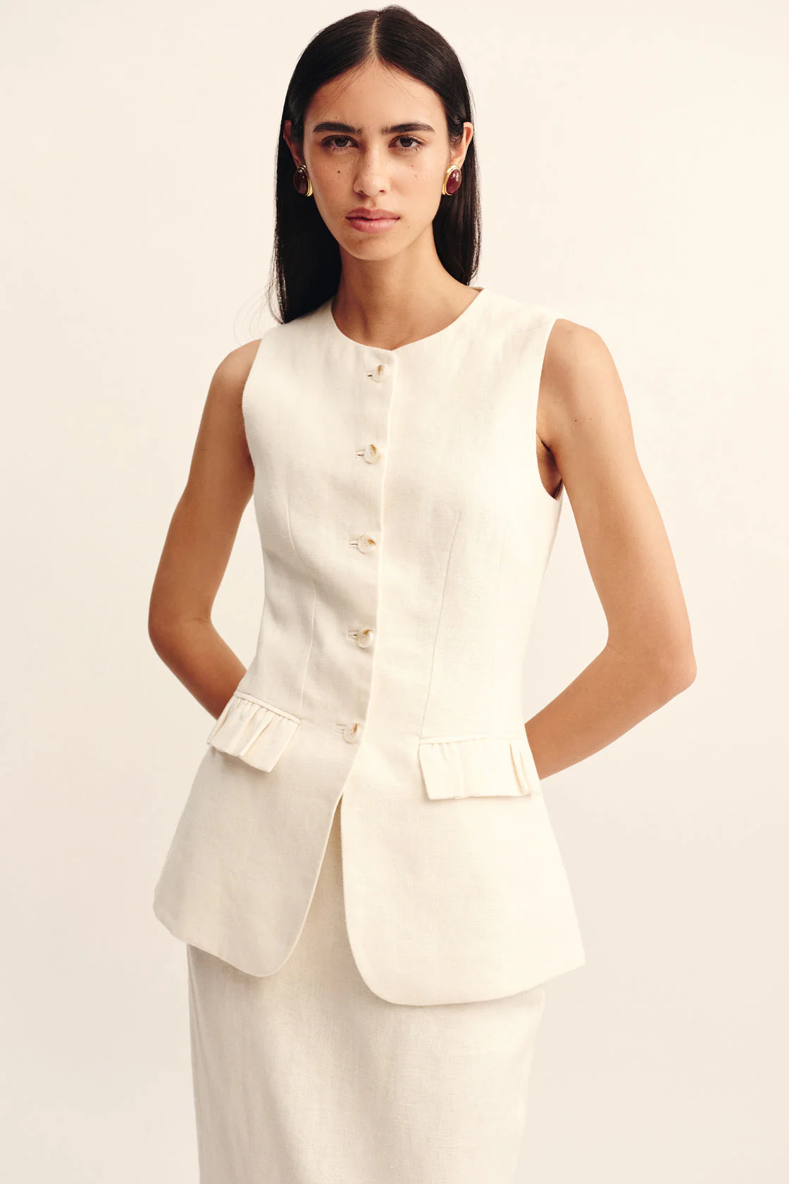 Matilda Gilet - Cream - Image 2