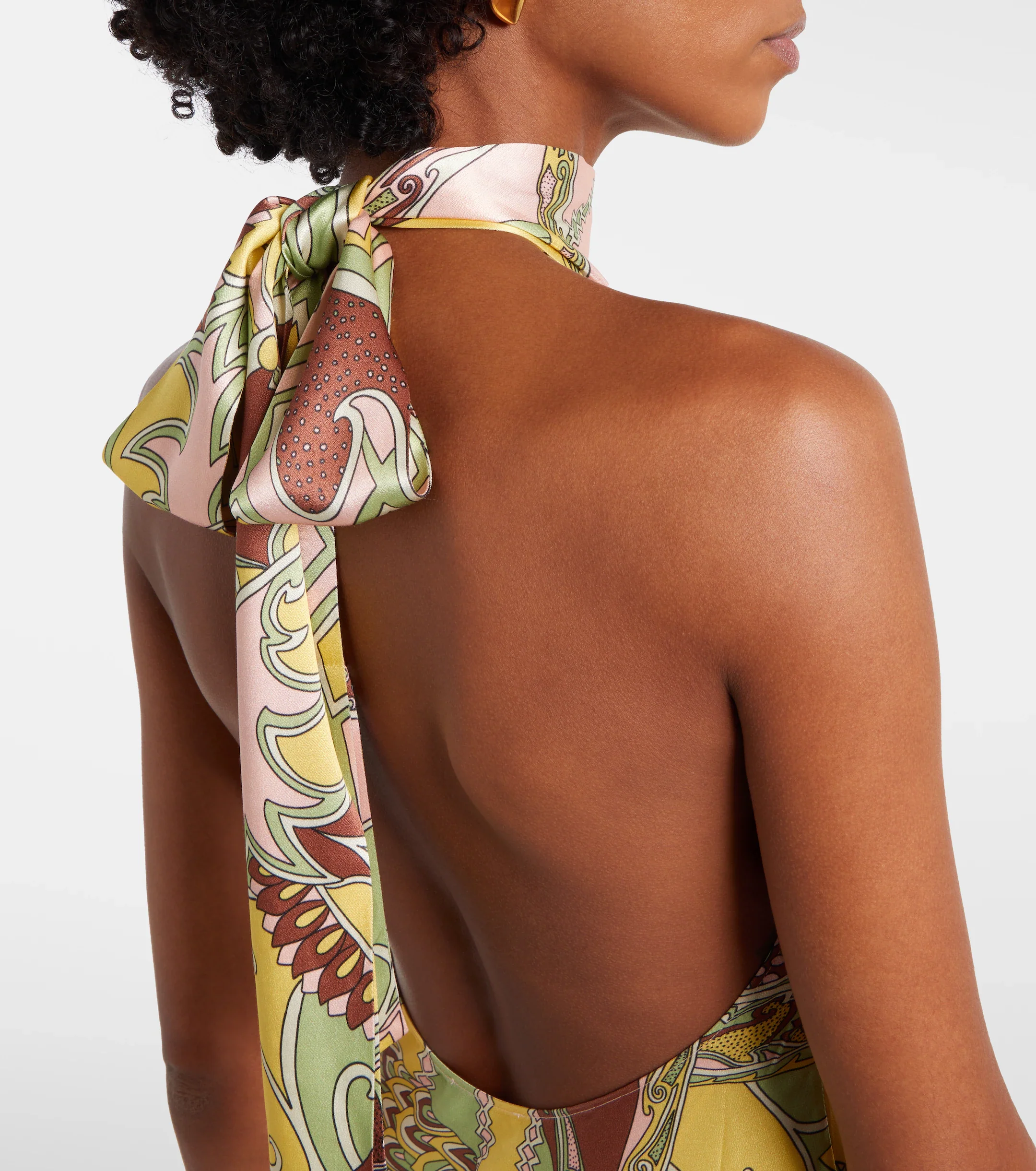 Maura Bianca Abstract Dress - Green - Image 6