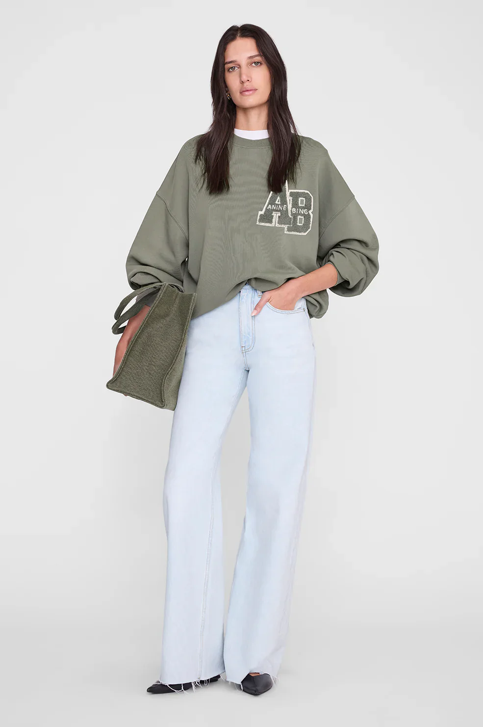 Miles Sweatshirt Letterman - Sage - Image 3