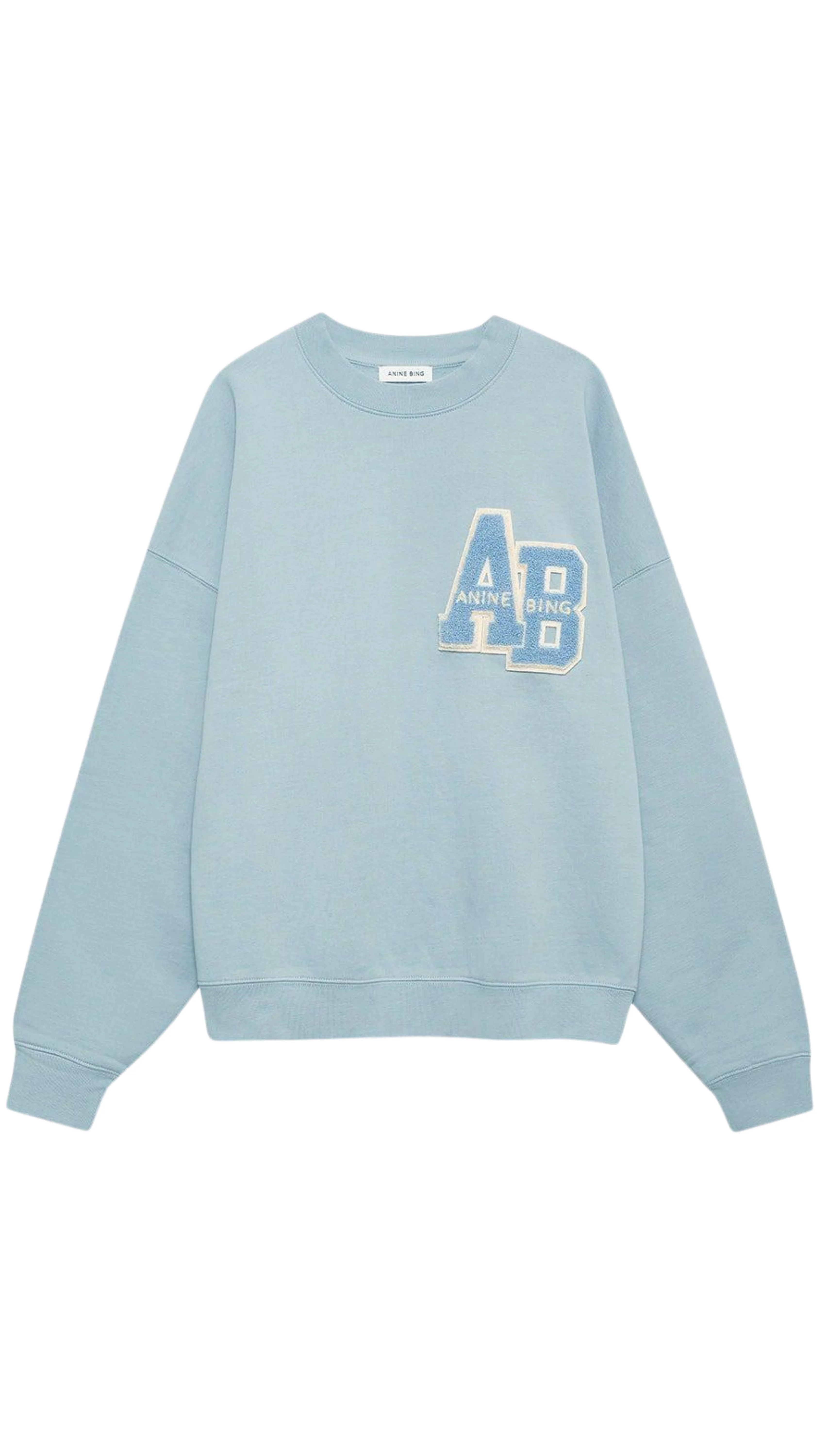 Miles Oversized Sweatshirt Letterman - Pastel Blue