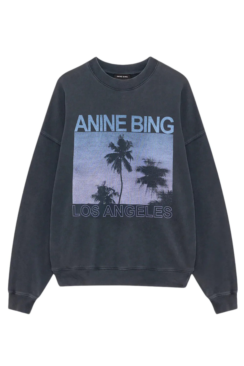 Miles Sweatshirt Palms - Washed Grey