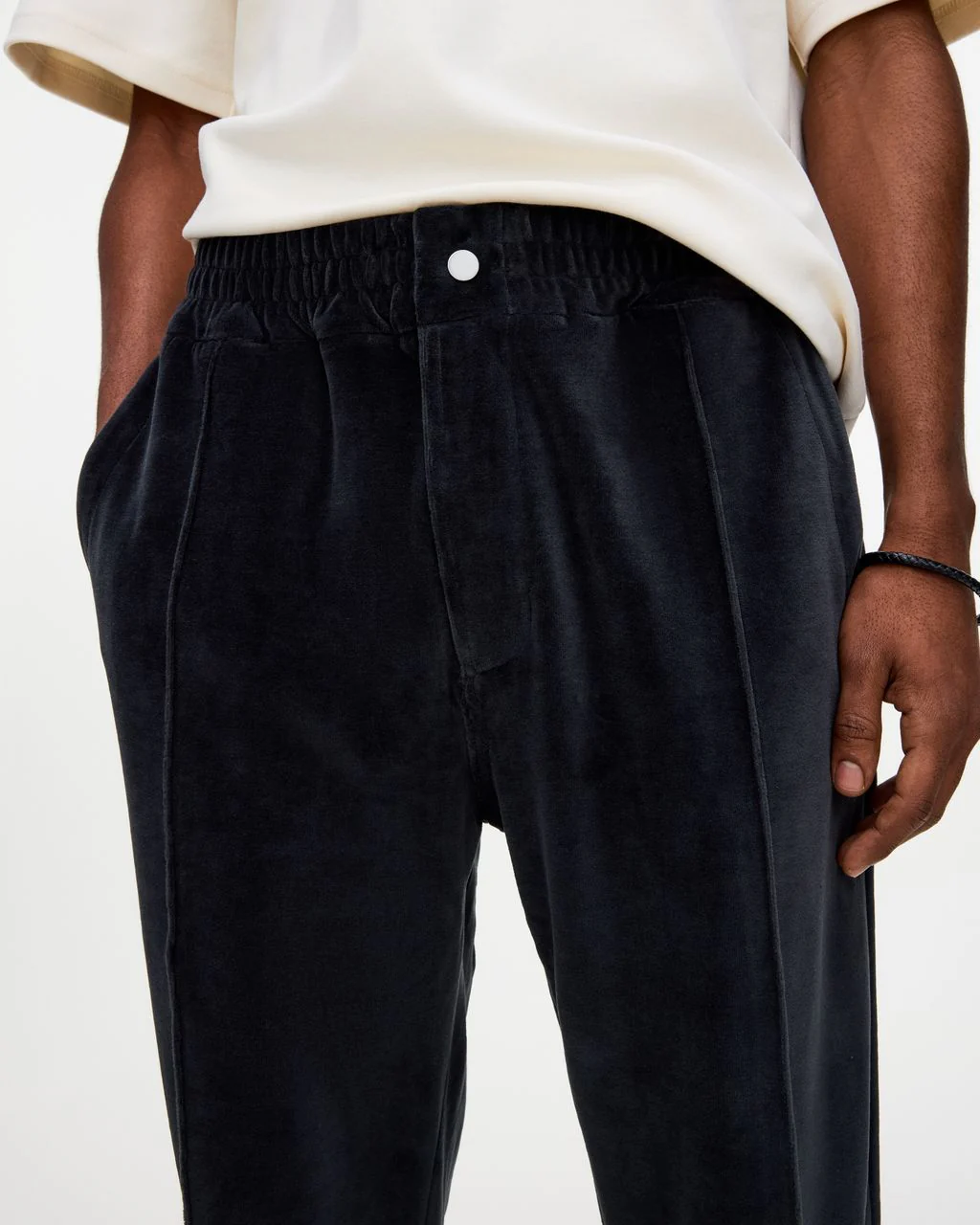Nearly Black Velour Pants - Image 3