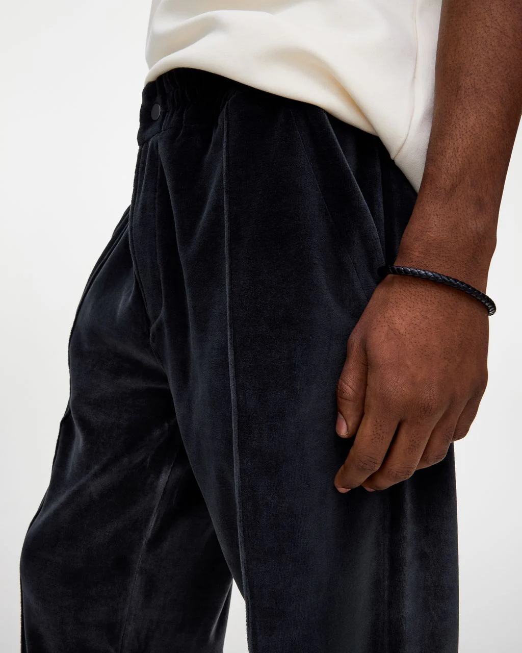 Nearly Black Velour Pants - Image 4