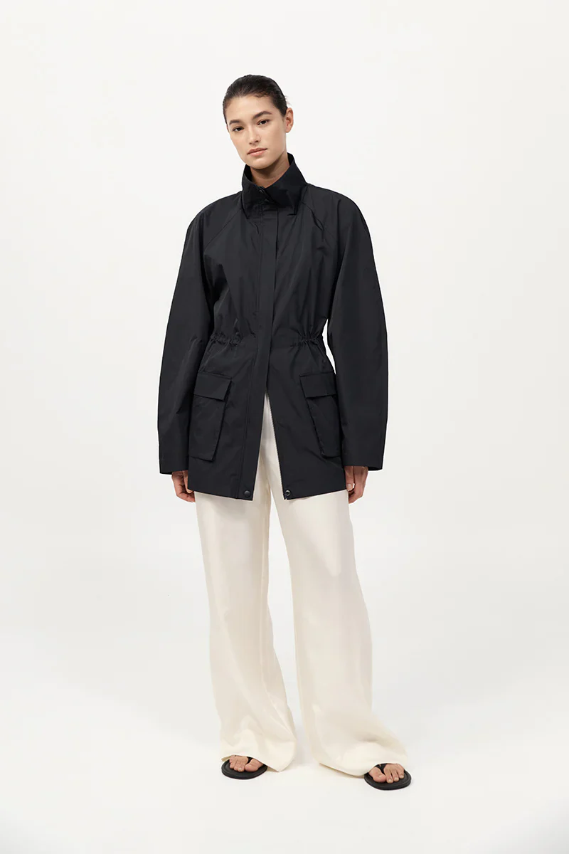 Paper Taffeta Parka - Black - Image 2