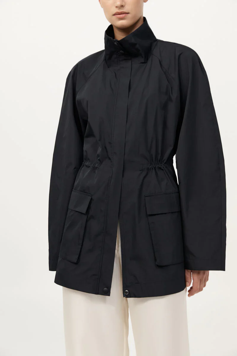 Paper Taffeta Parka - Black - Image 4