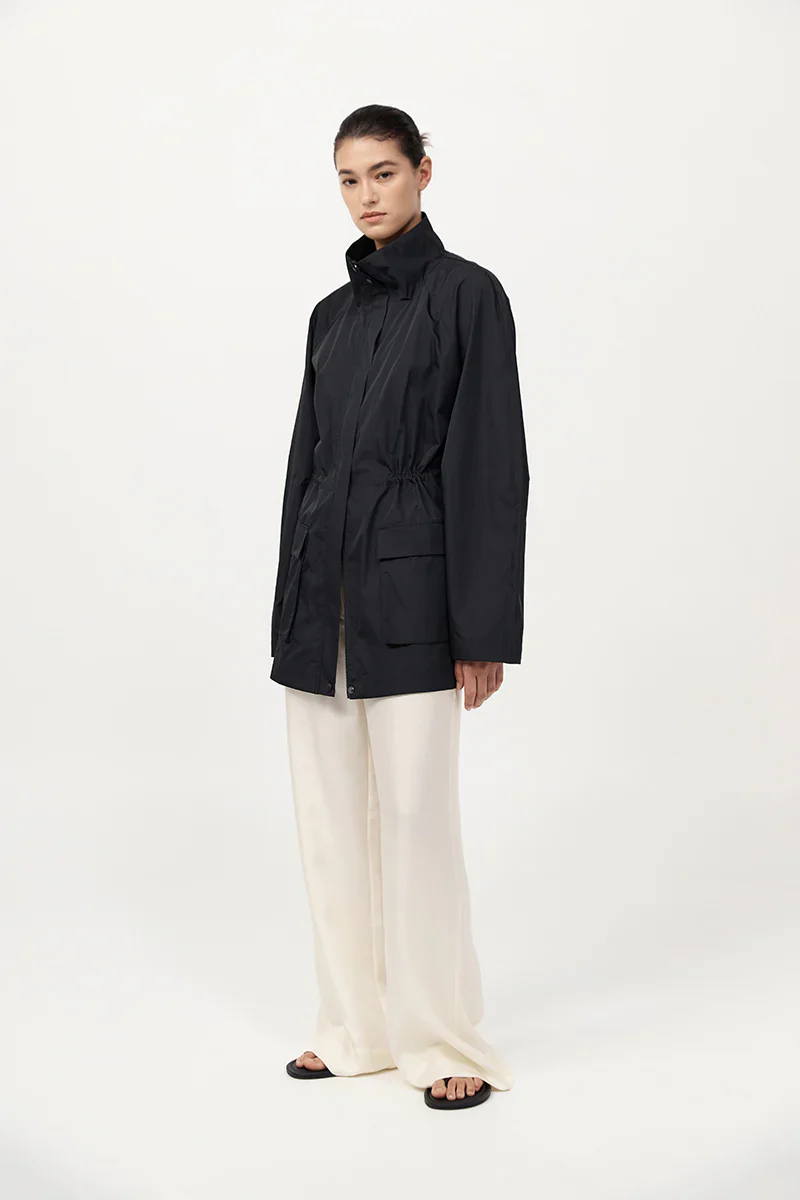 Paper Taffeta Parka - Black - Image 5