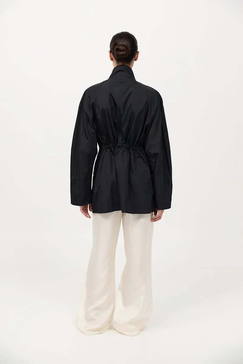 Paper Taffeta Parka - Black - Image 6