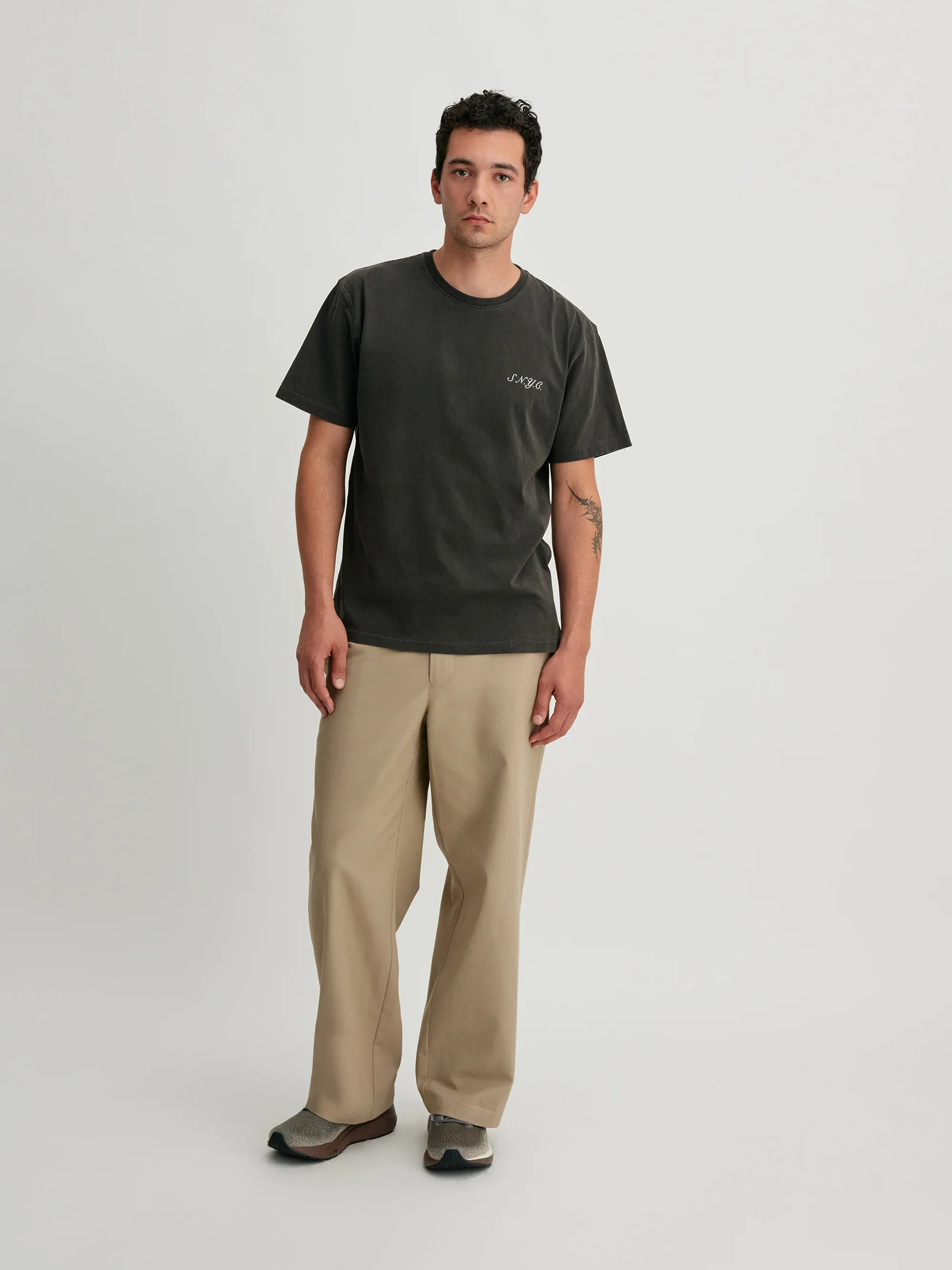 Pigment Dyed Short Sleeve Tee - Black - Image 2