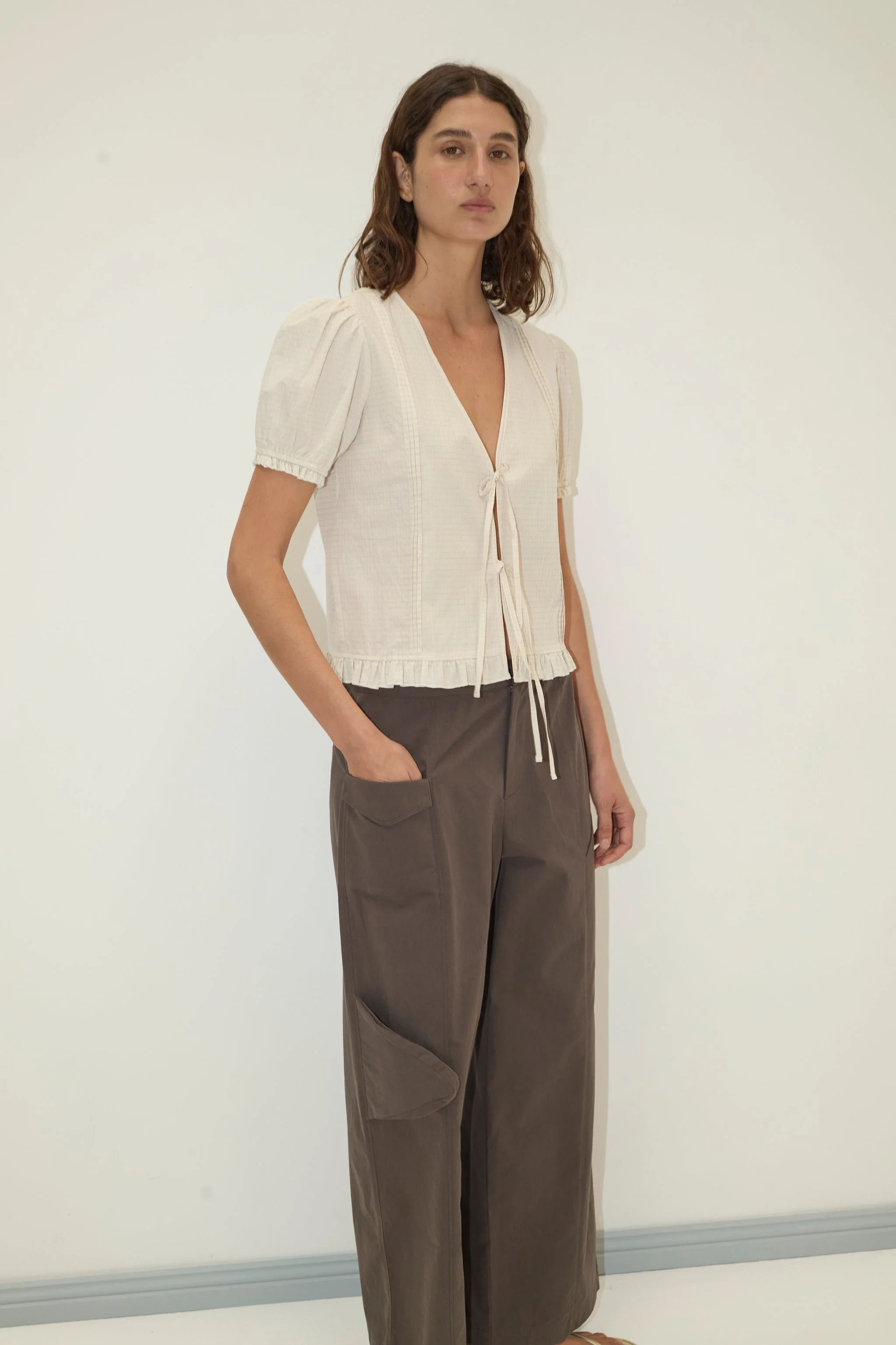 Pintuck Top - Bone Check - Image 6