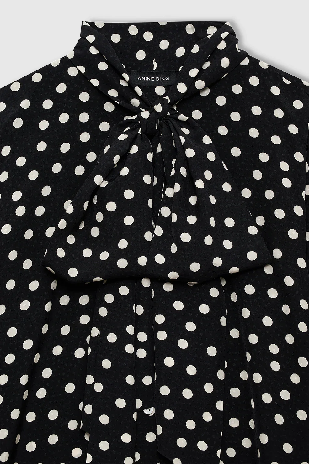 Ruby Shirt - Black/White Double Dot Jacquard - Image 5