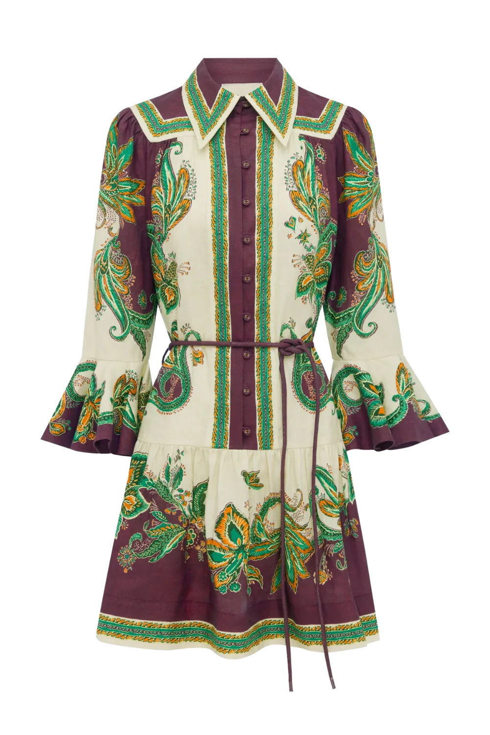 Ruthie Mini Dress – Printed Linen