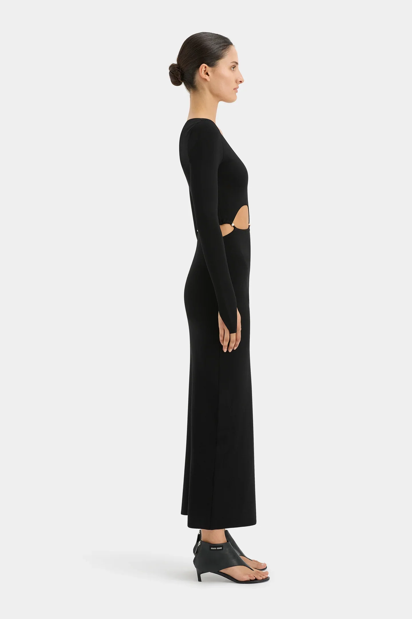 Salvador Beaded Long Sleeve Dress - Black - Image 5