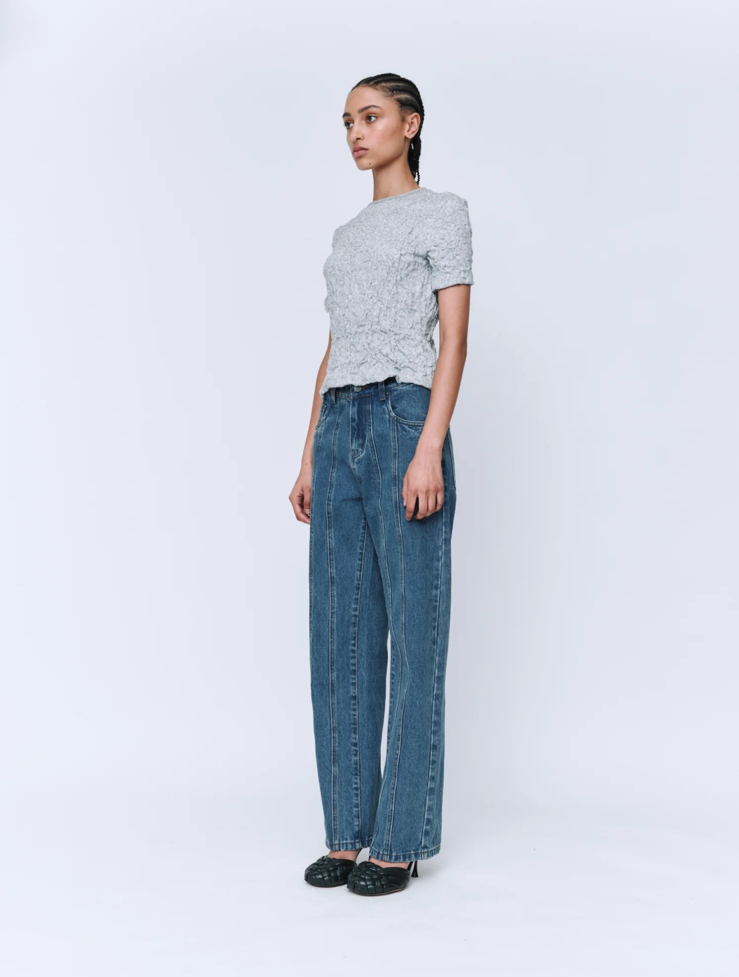 Scrunch T-Shirt - Grey - Image 3
